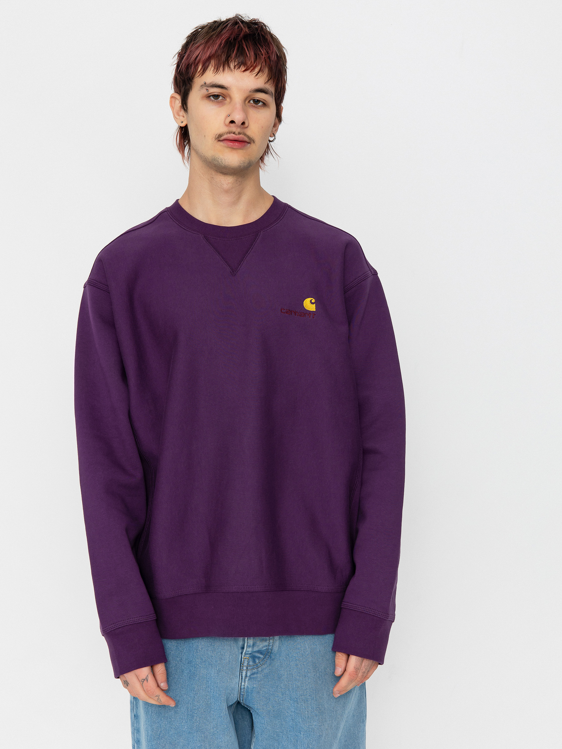 Mikina Carhartt WIP American Script (huckleberry)