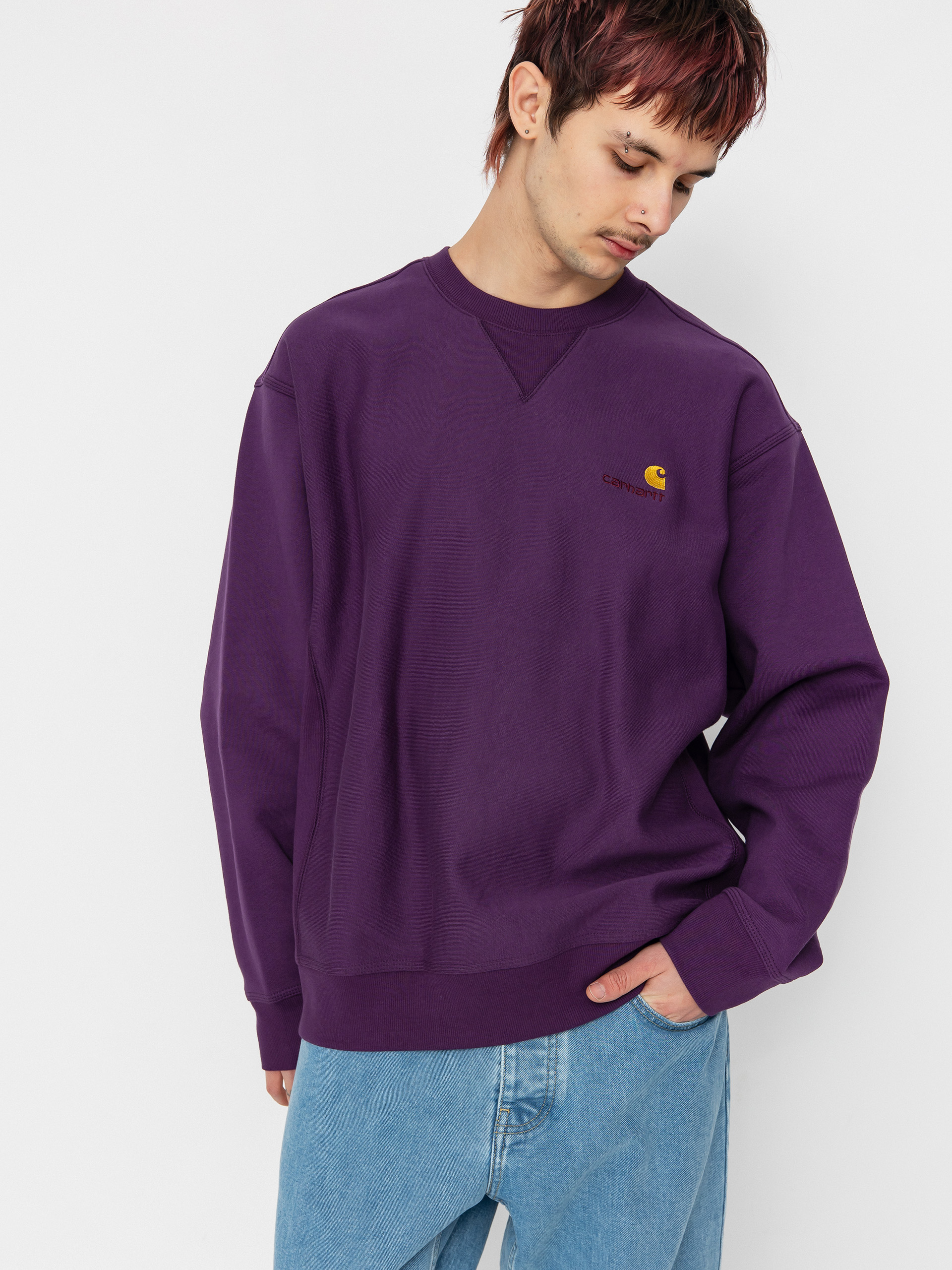 Mikina Carhartt WIP American Script (huckleberry)