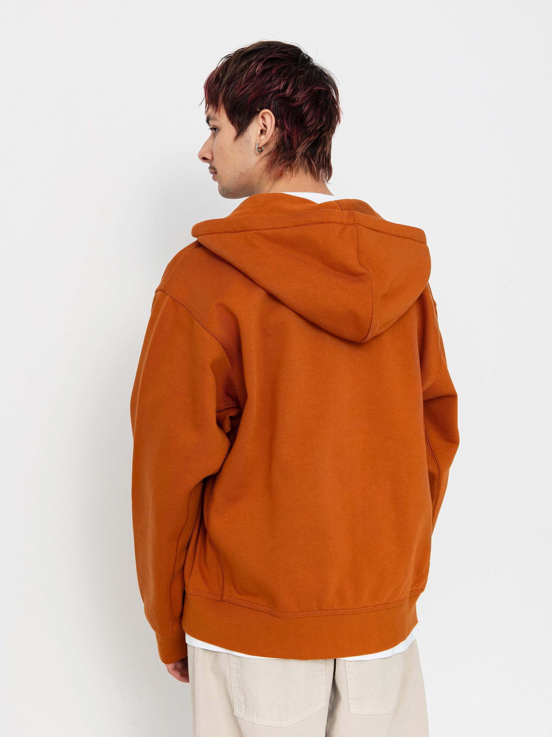 Mikina s kapucňou Carhartt WIP American Script ZHD (sienna)
