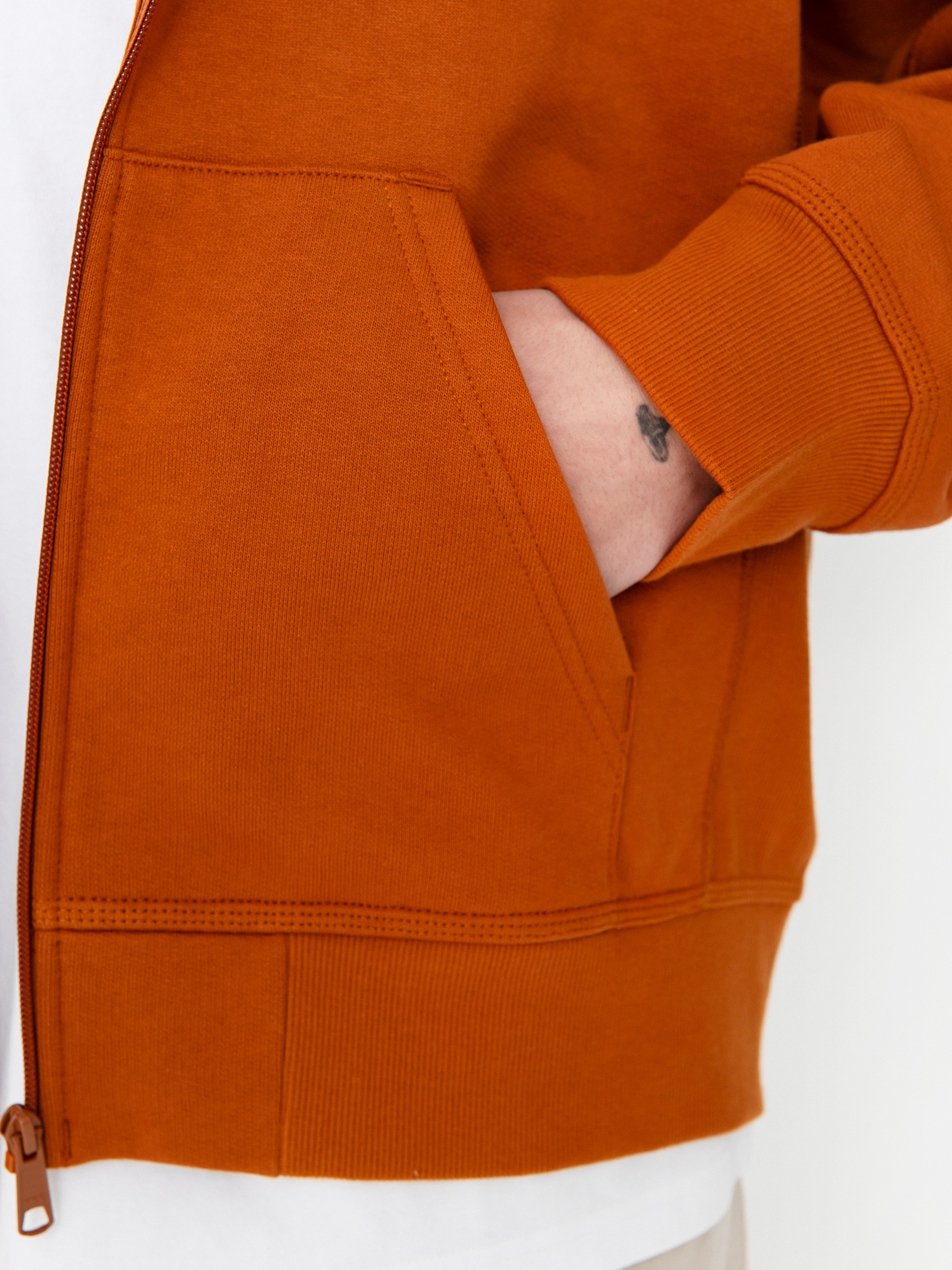 Mikina s kapucňou Carhartt WIP American Script ZHD (sienna)