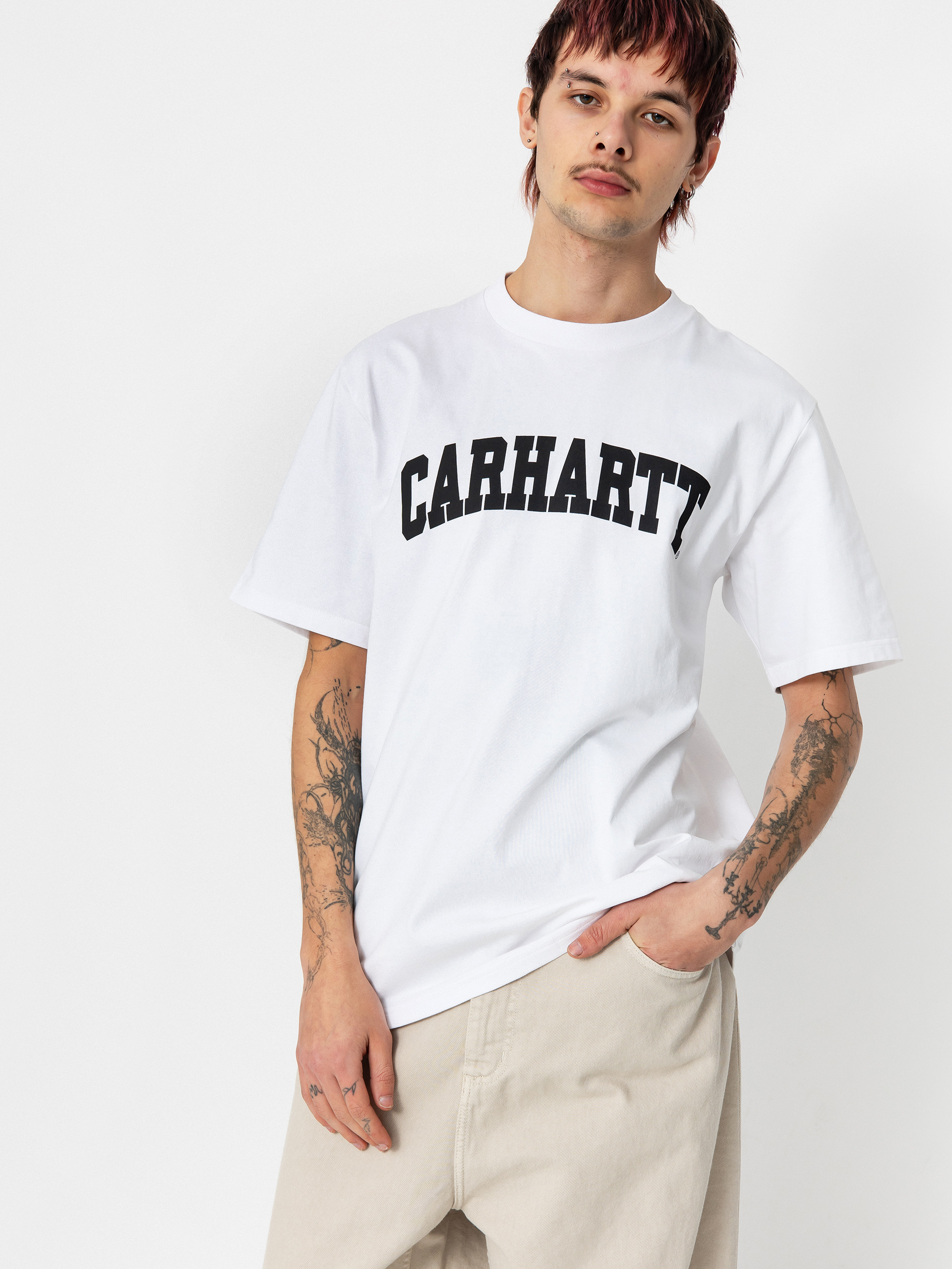 Tričko Carhartt WIP University (white/black)