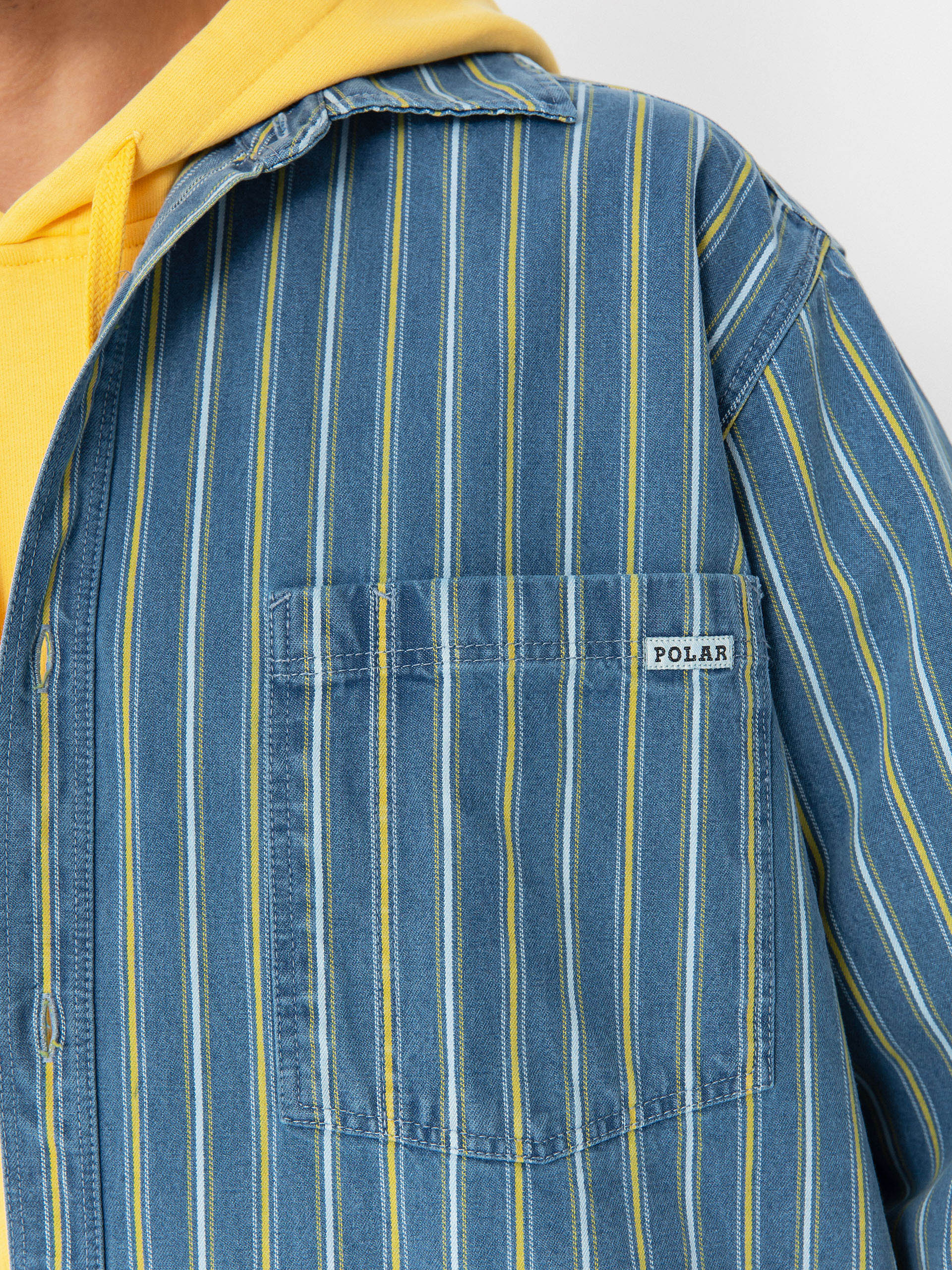 Košeľa Polar Skate Mike Denim (blue/yellow)