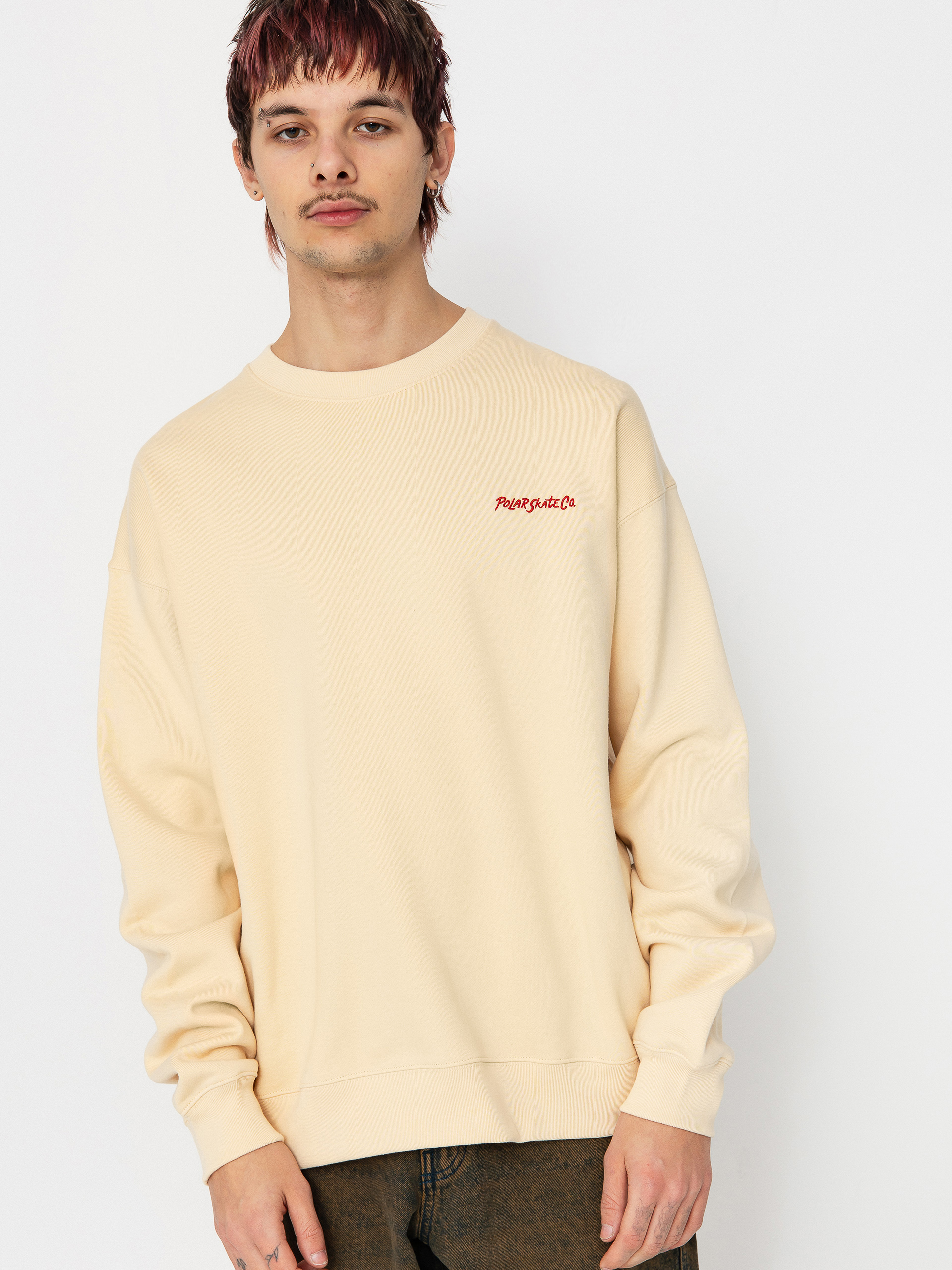 Mikina Polar Skate Dave Crewneck (oatmeal)