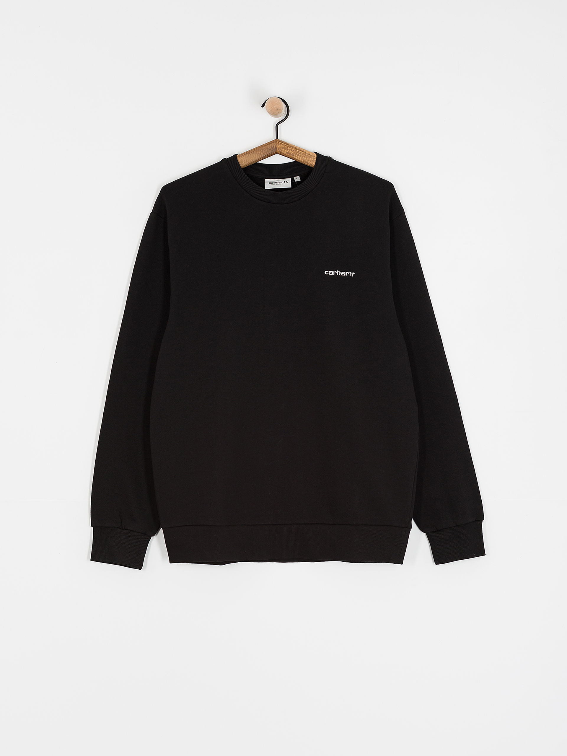 Mikina Carhartt WIP Script Embroidery (black/white)