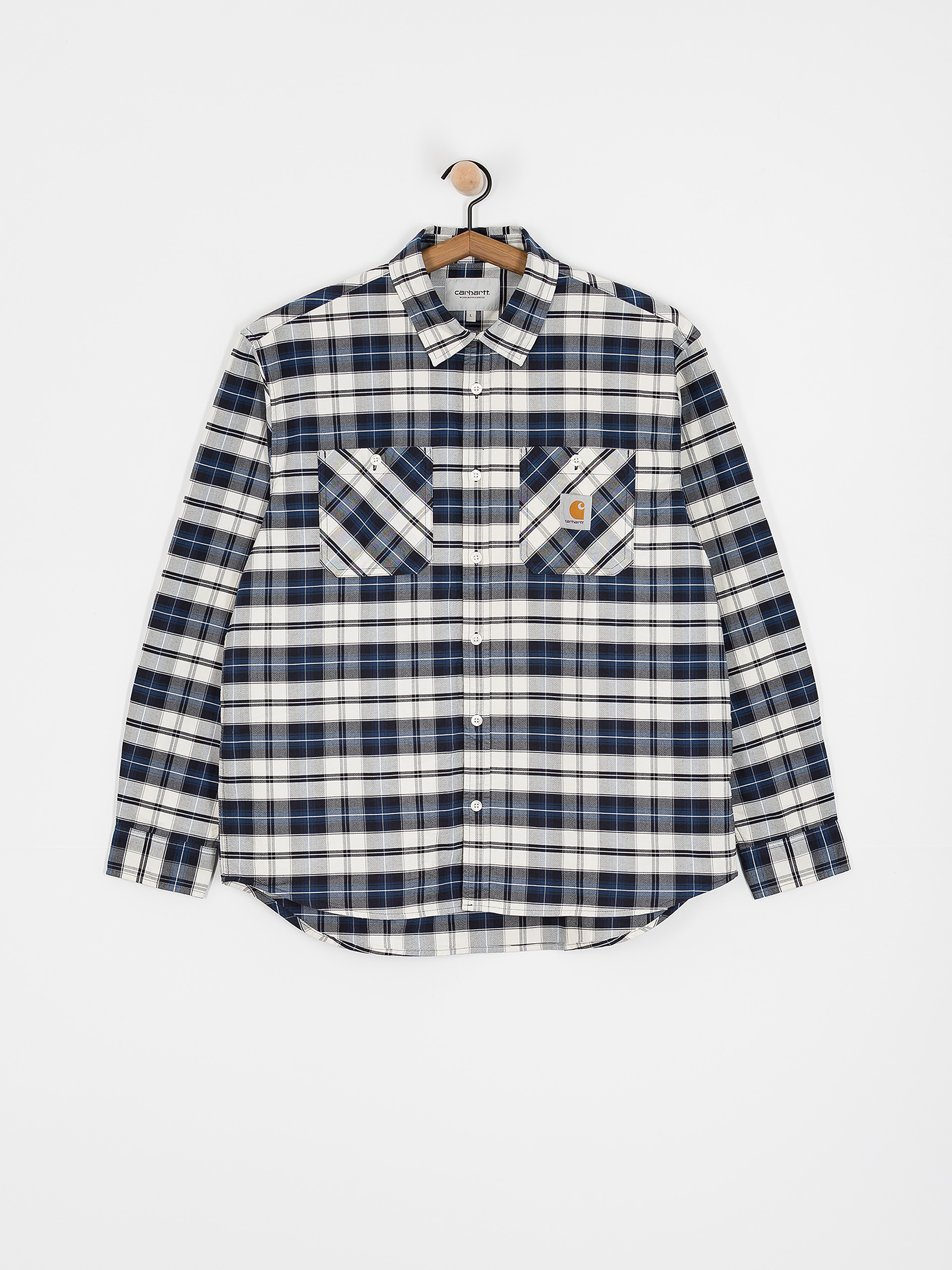 Košeľa Carhartt WIP Tarbell (tarbell check/dark navy/white)