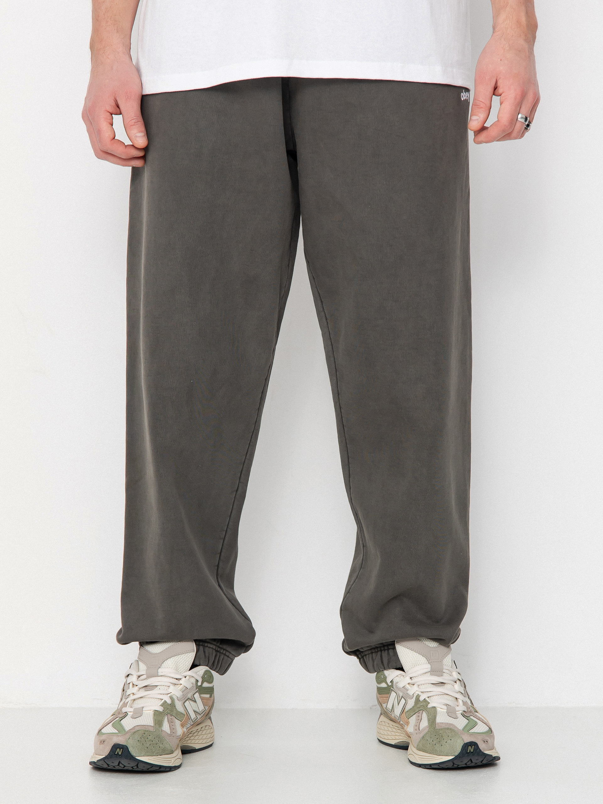 Nohavice OBEY Lowercase Pigment (pigment digital black)