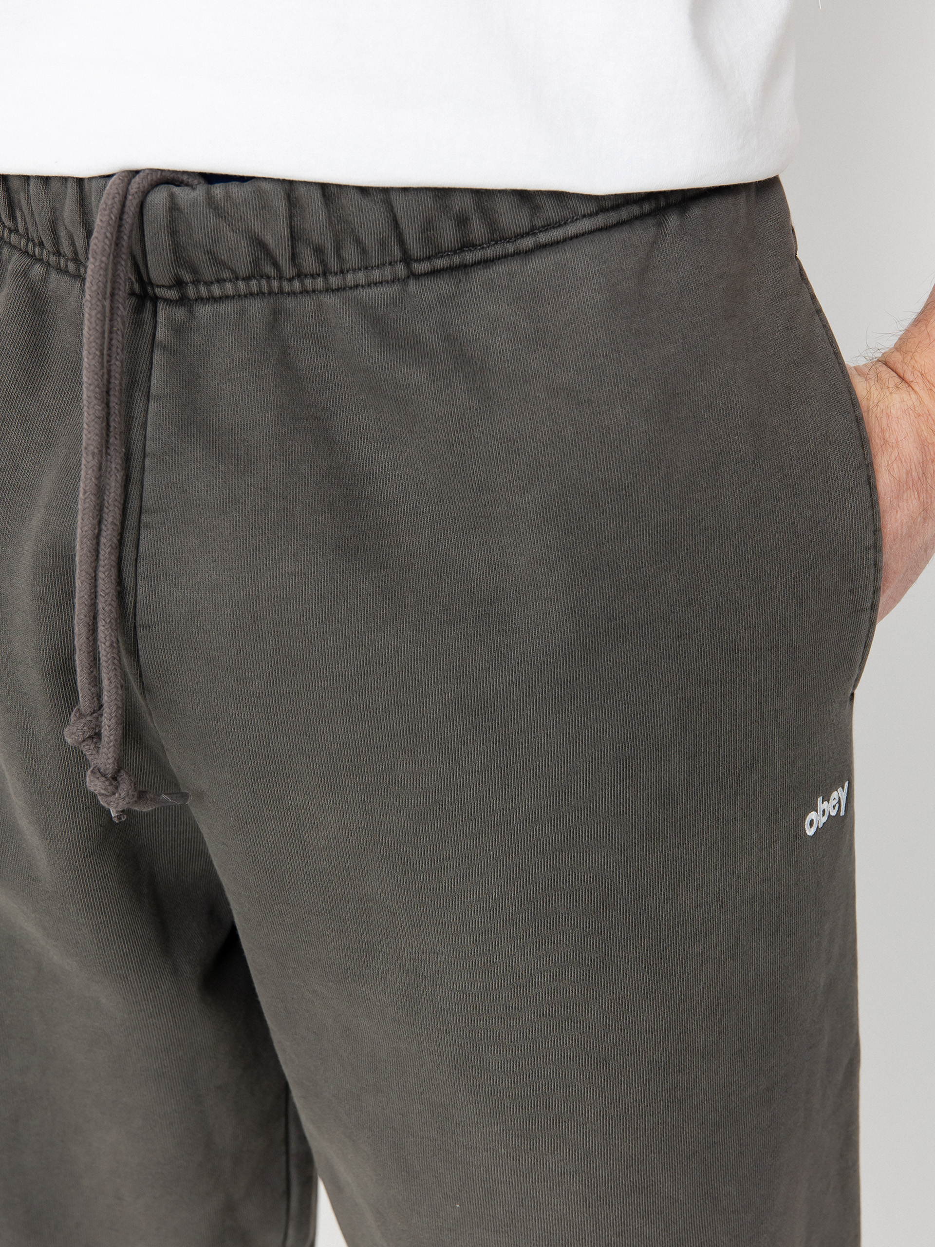 Nohavice OBEY Lowercase Pigment (pigment digital black)