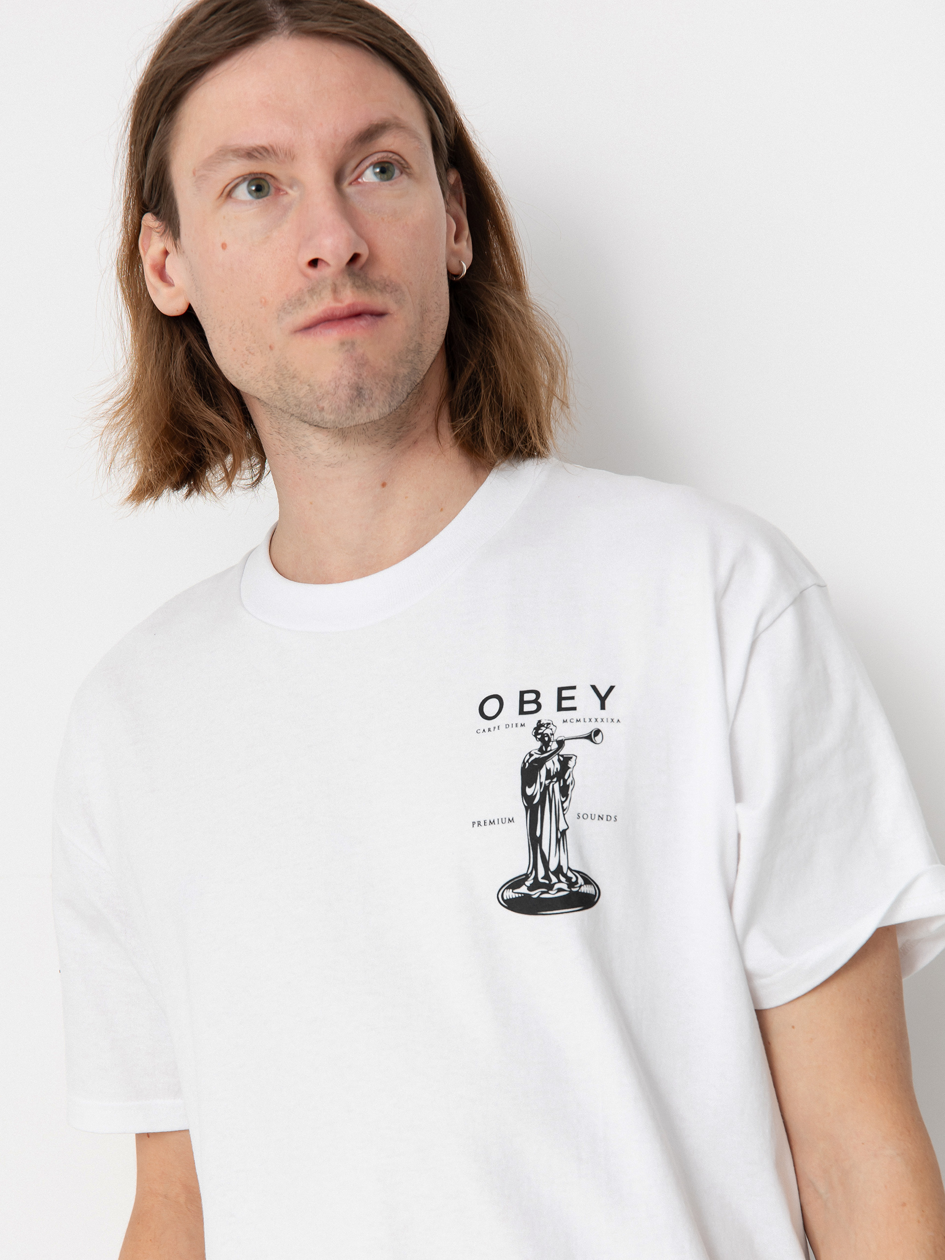 Tričko OBEY Premium Sounds (white)