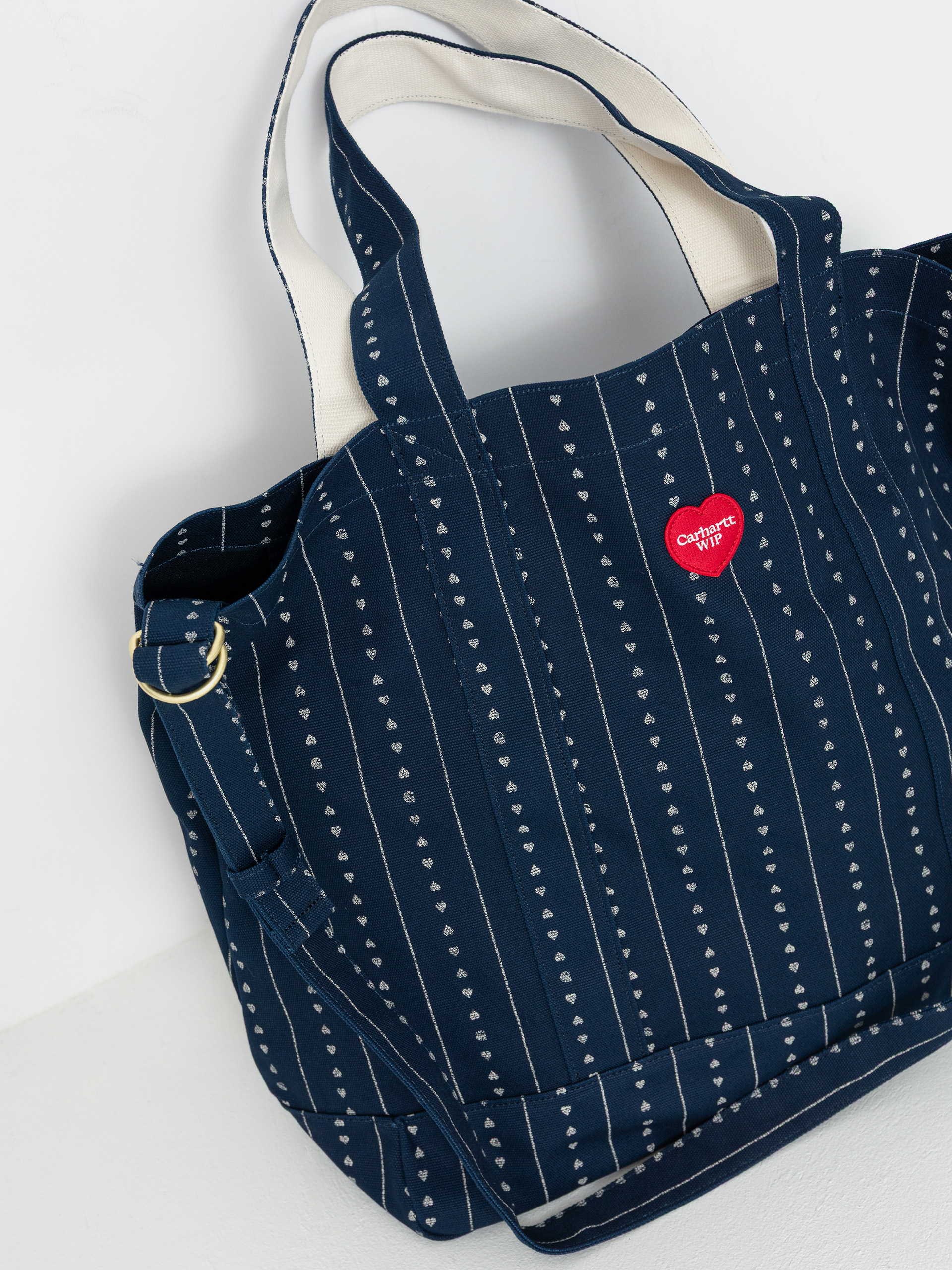 Taška Carhartt WIP Drewe Tote (heart c pinstripe/ink/natural)