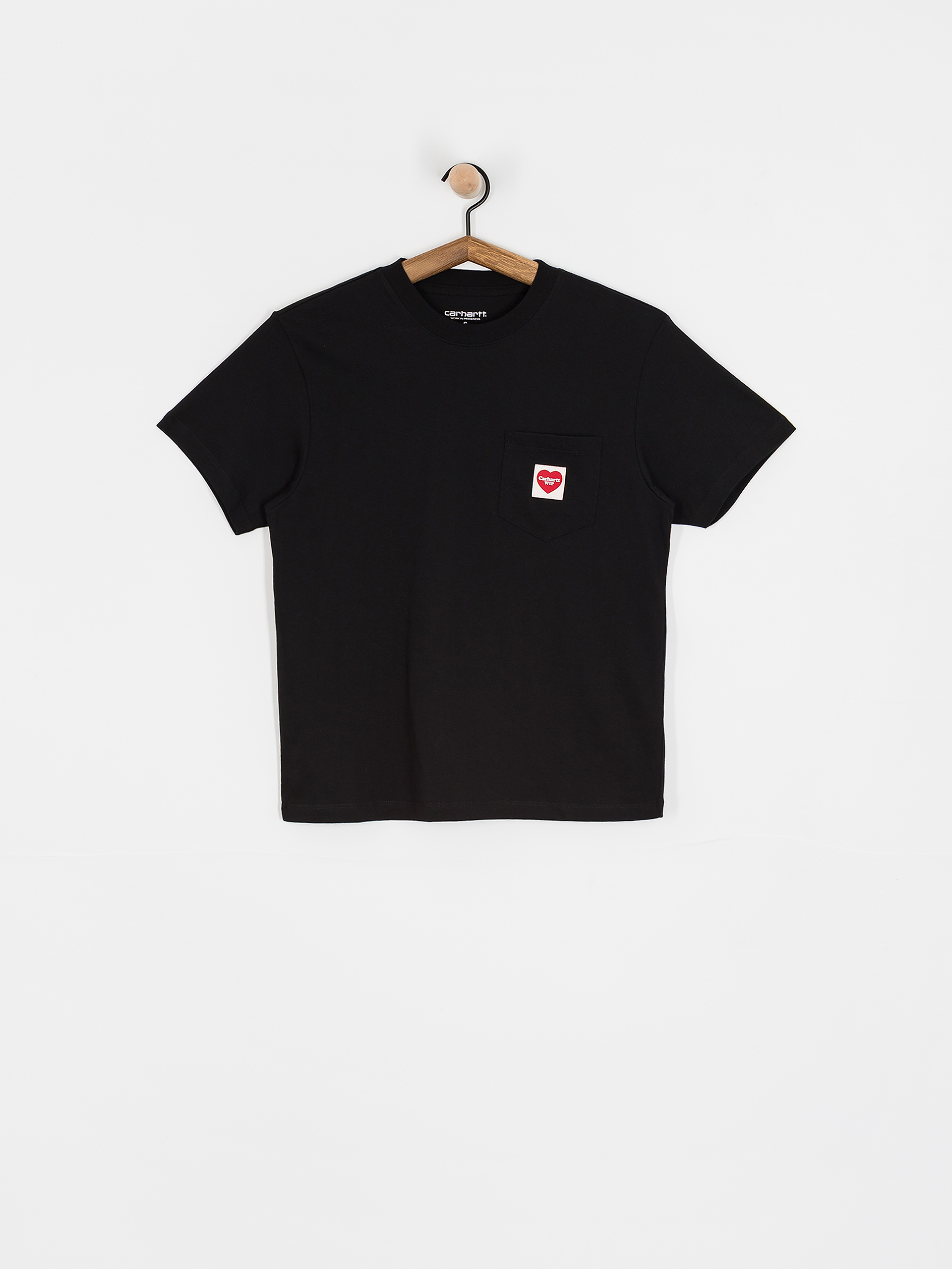 Tričko Carhartt WIP Pocket Heart Wmn (black/red)