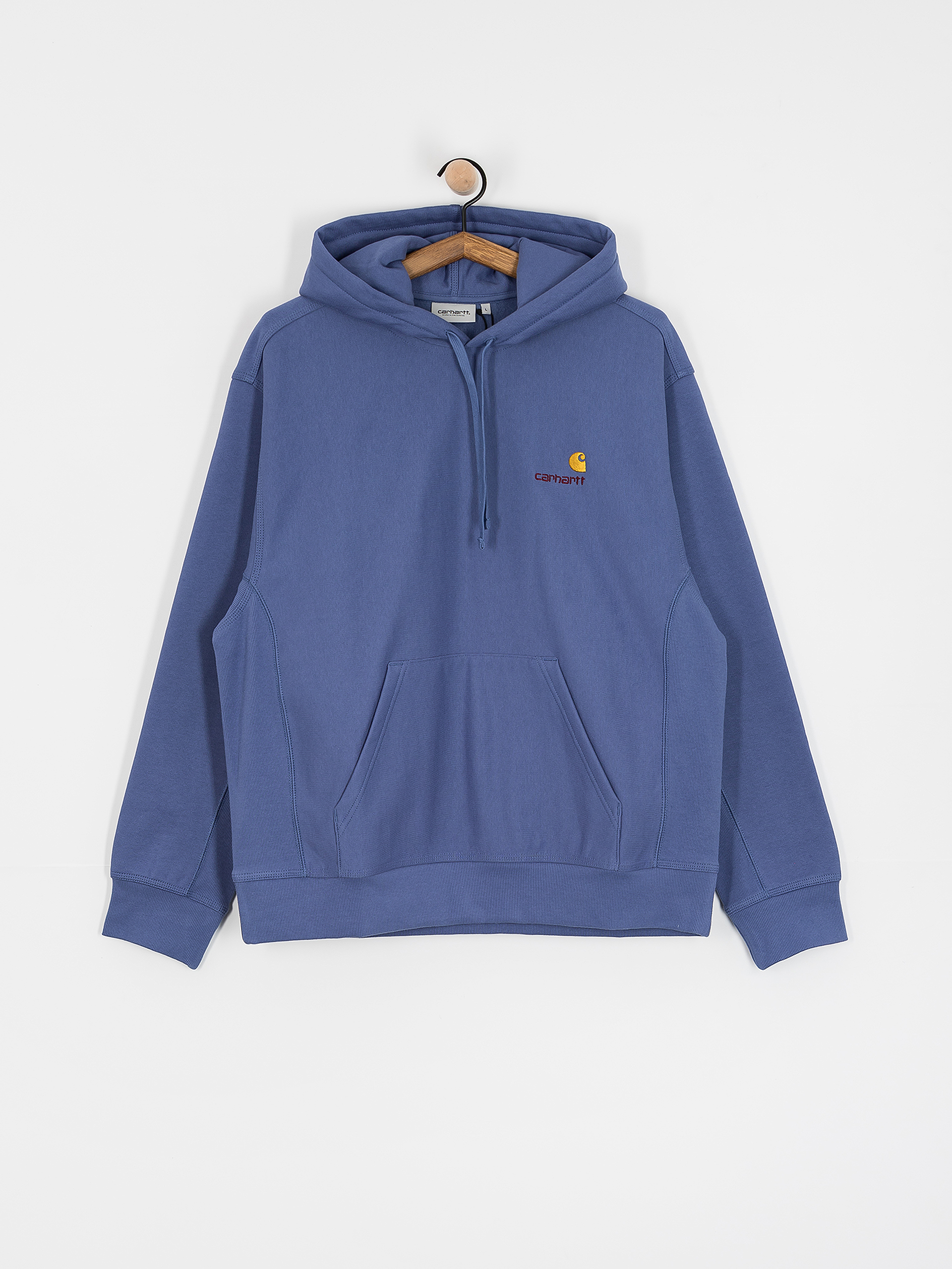 Mikina s kapucňou Carhartt WIP American Script HD (blue iris)