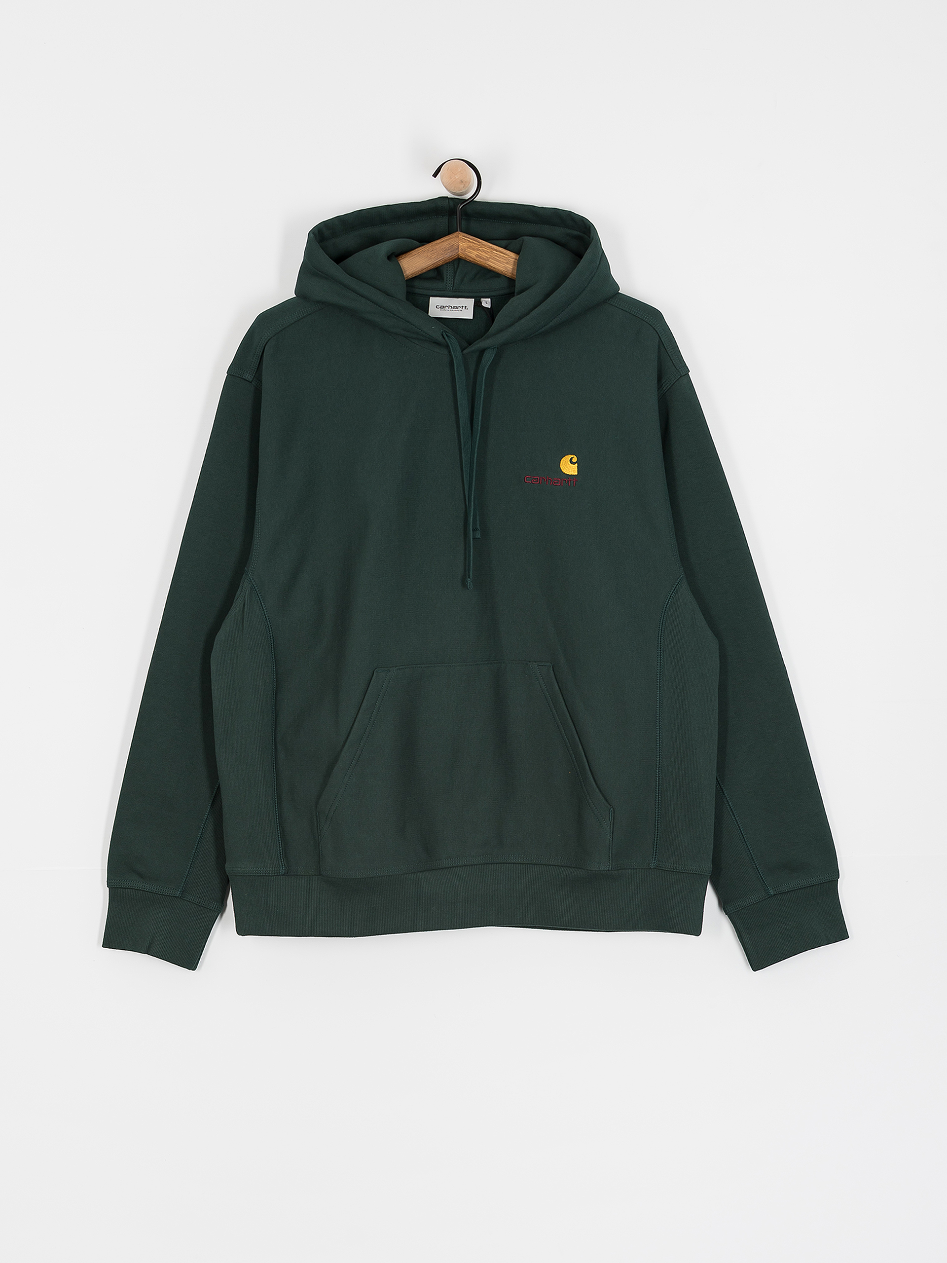 Mikina s kapucňou Carhartt WIP American Script HD (conifer)