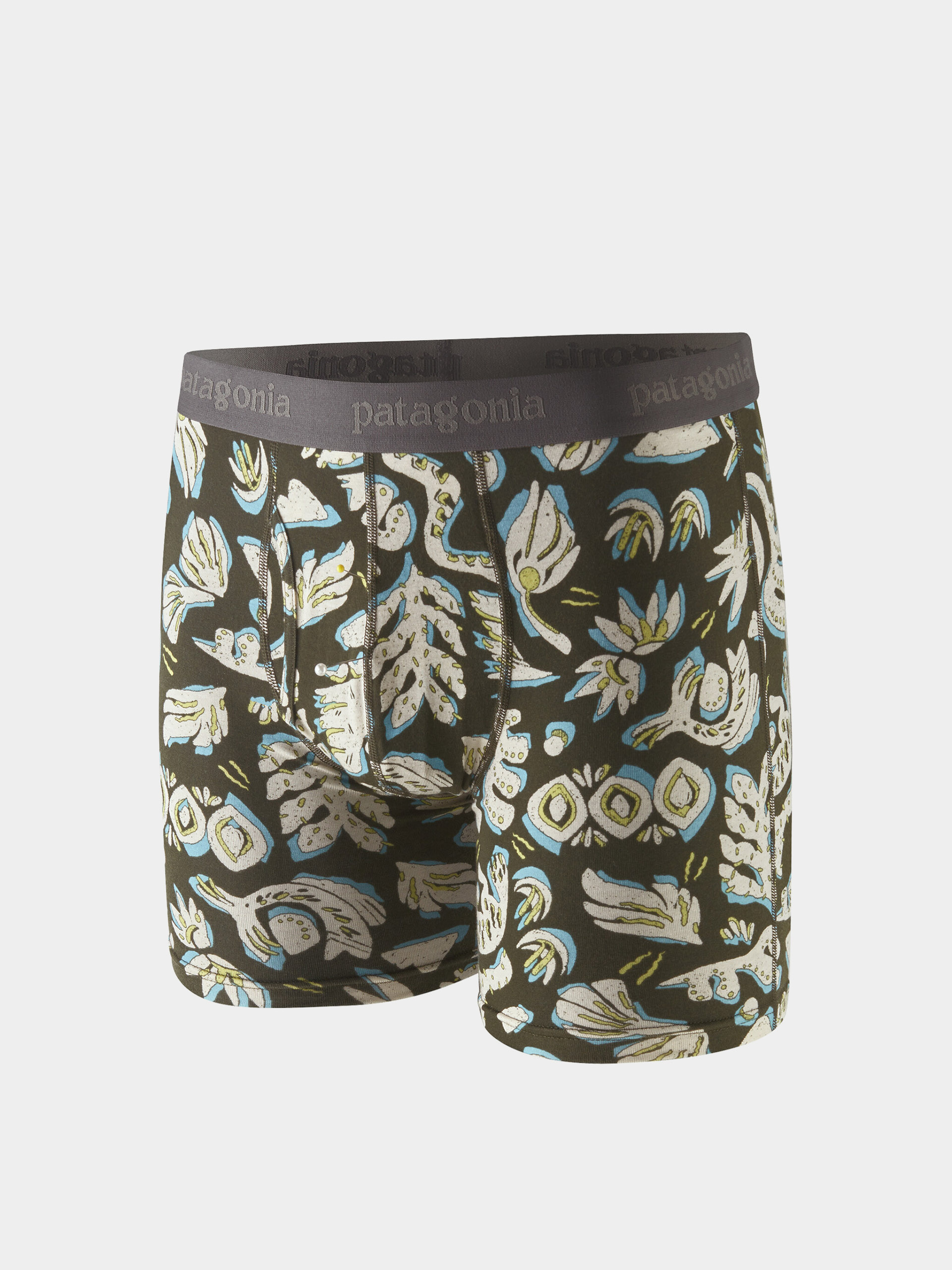 Spodné prádlo Patagonia Essential Boxer Briefs 6in (across oceans/pine needle green)