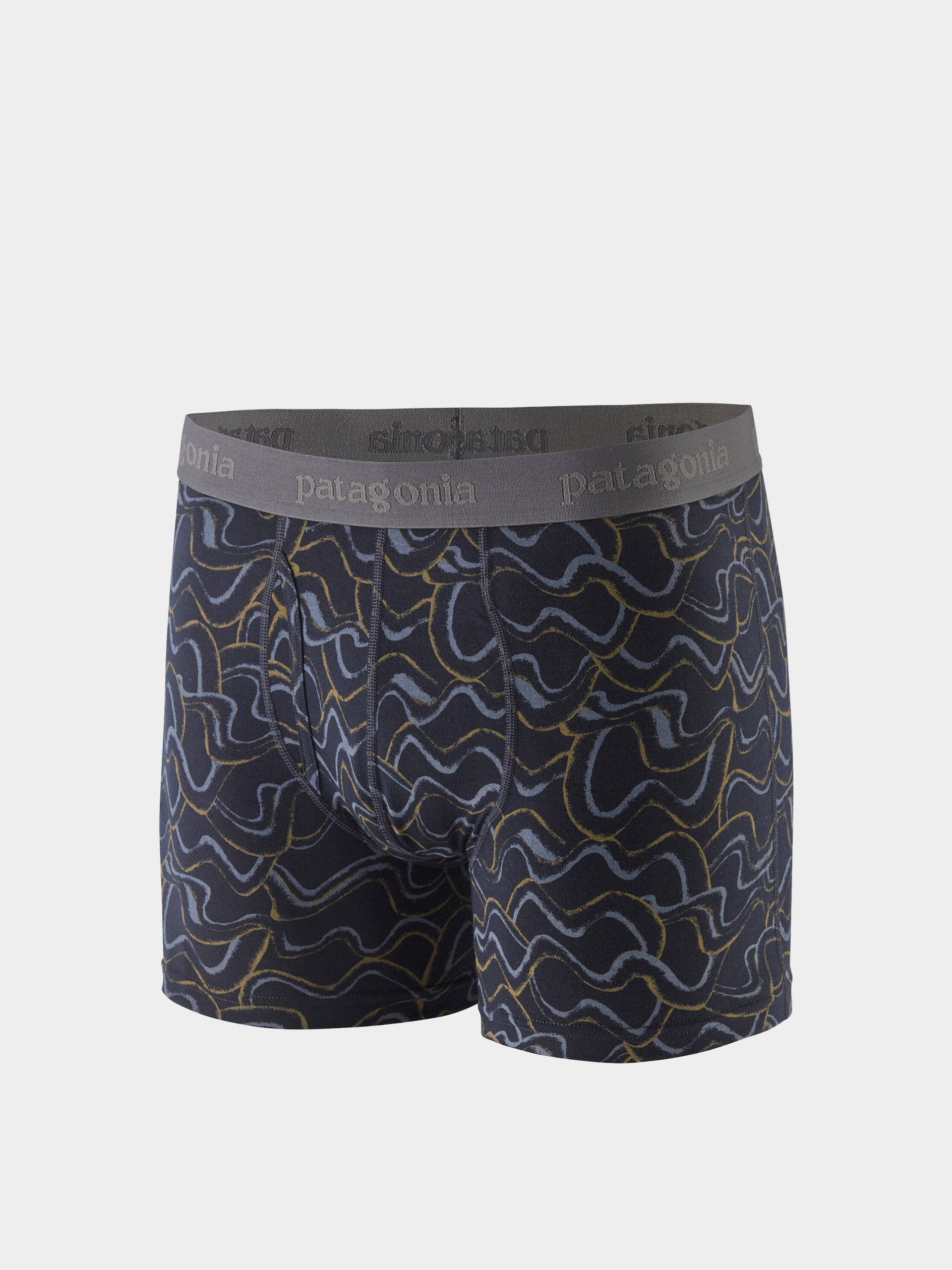 Spodné prádlo Patagonia Essential Boxer Briefs 3in (small currents/pitch blue)