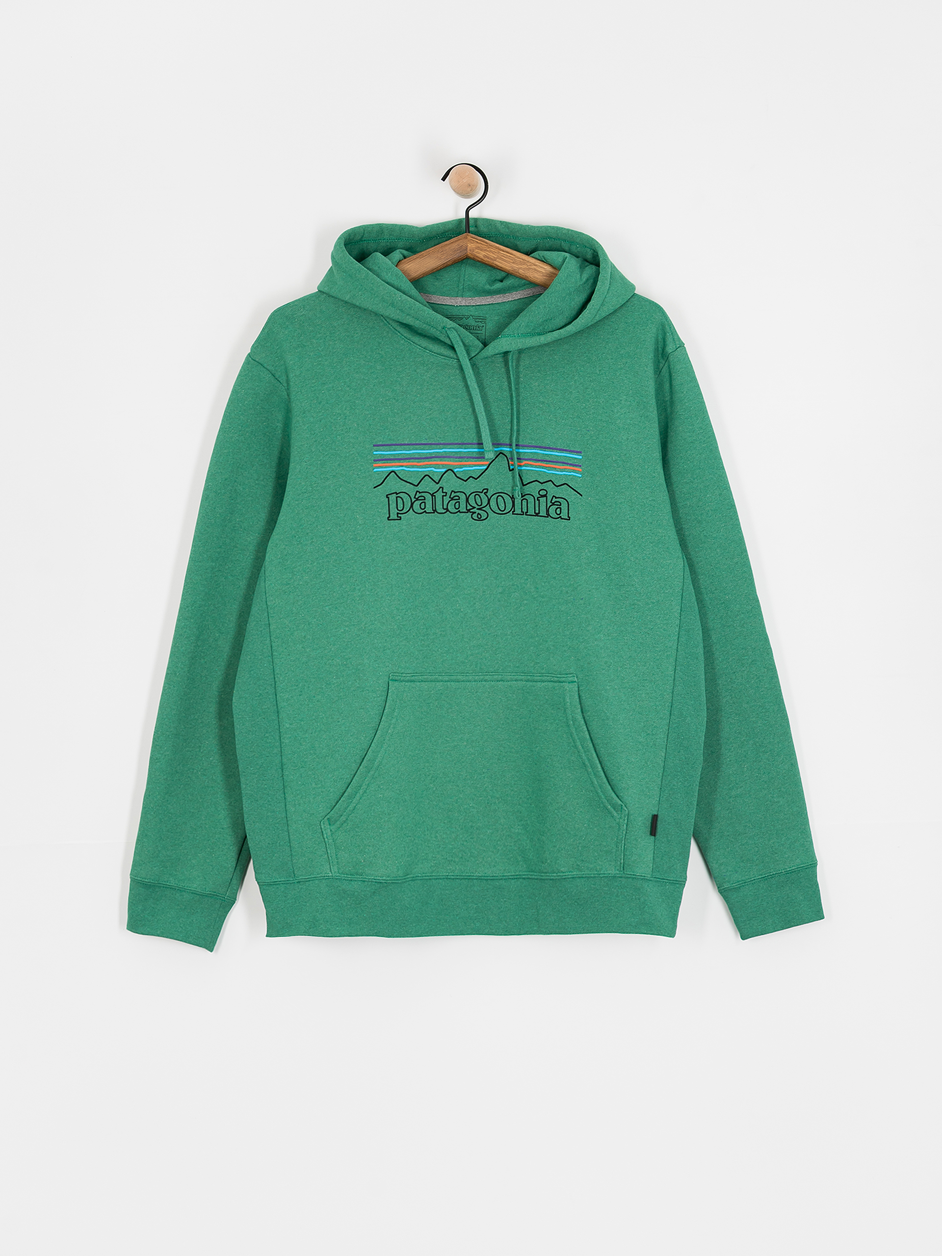 Mikina s kapucňou Patagonia P 6 Logo Uprisal HD (p-6 outline/heartleaf green)