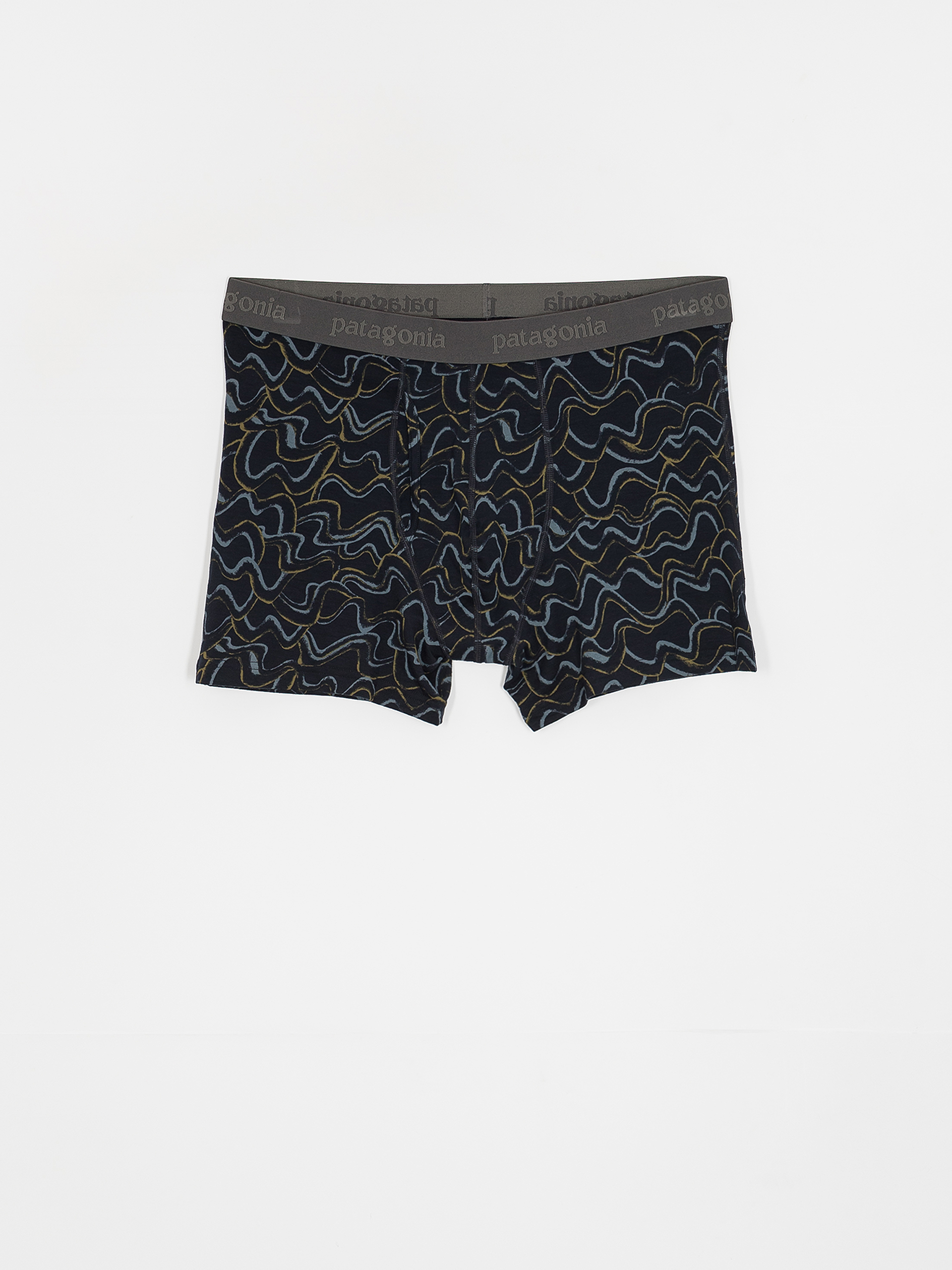 Spodné prádlo Patagonia Essential Boxer Briefs 3in (small currents/pitch blue)