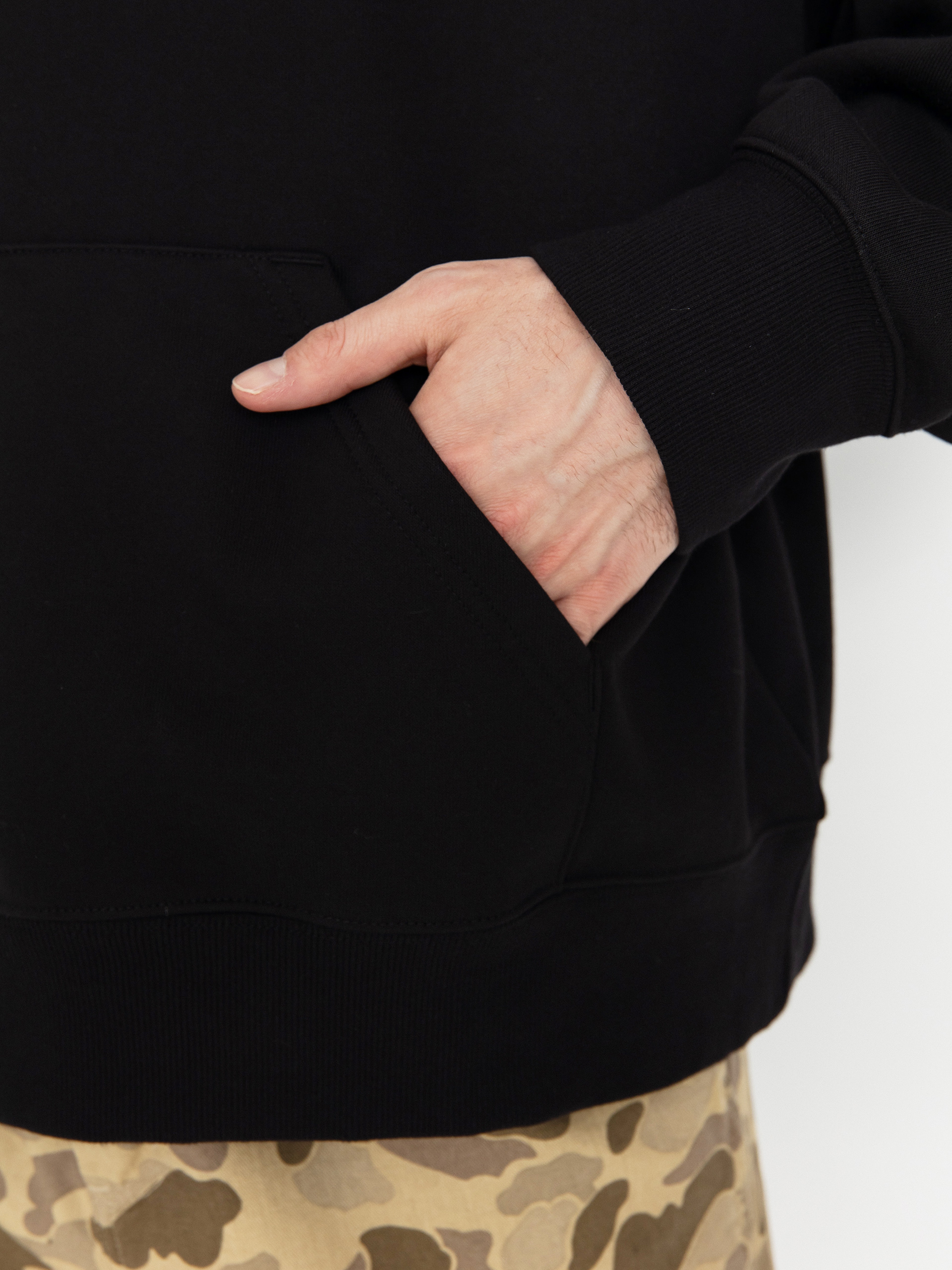 Mikina s kapucňou Carhartt WIP Rotation HD (black/white)