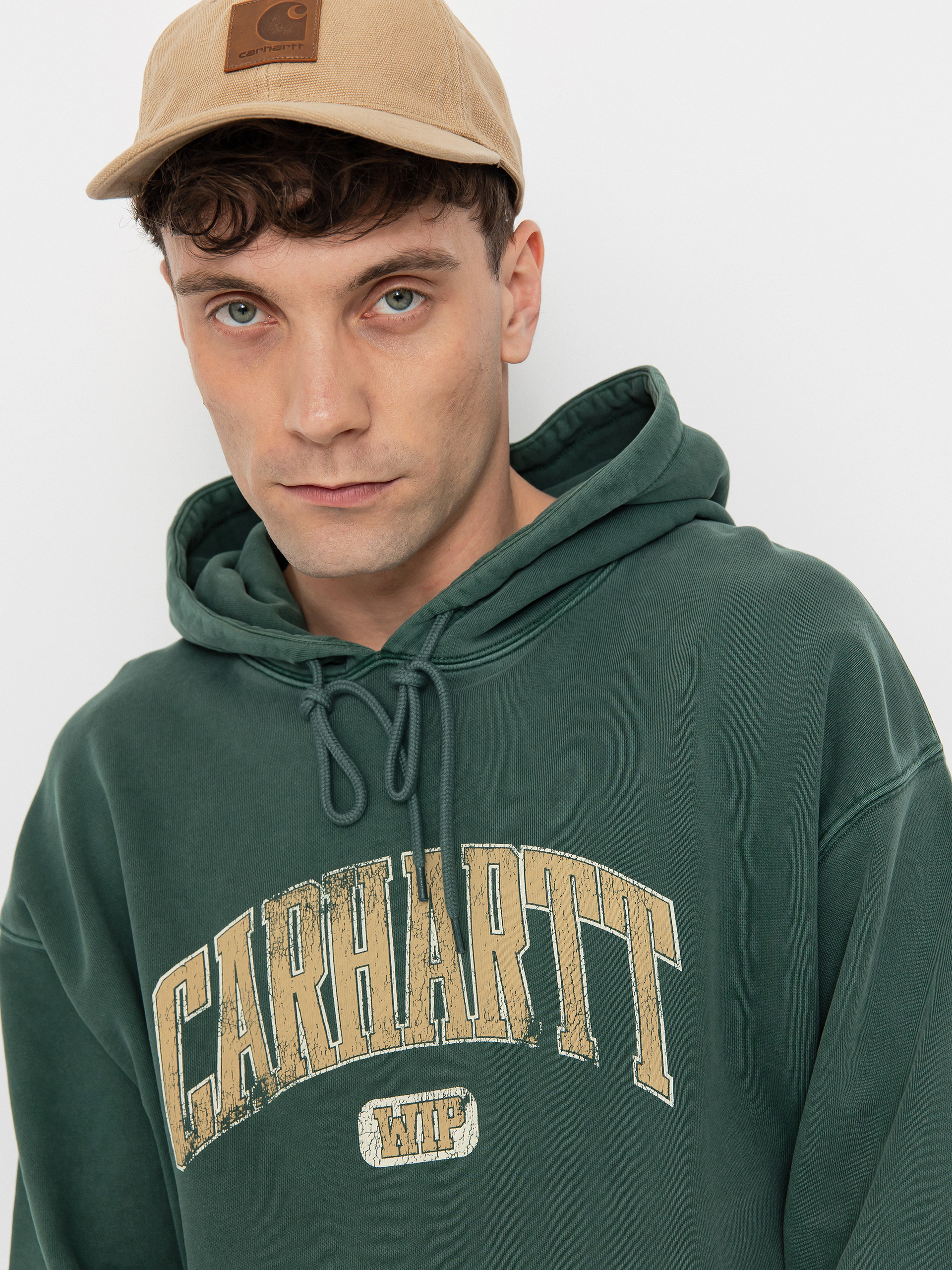 Mikina s kapucňou Carhartt WIP Library HD (conifer)