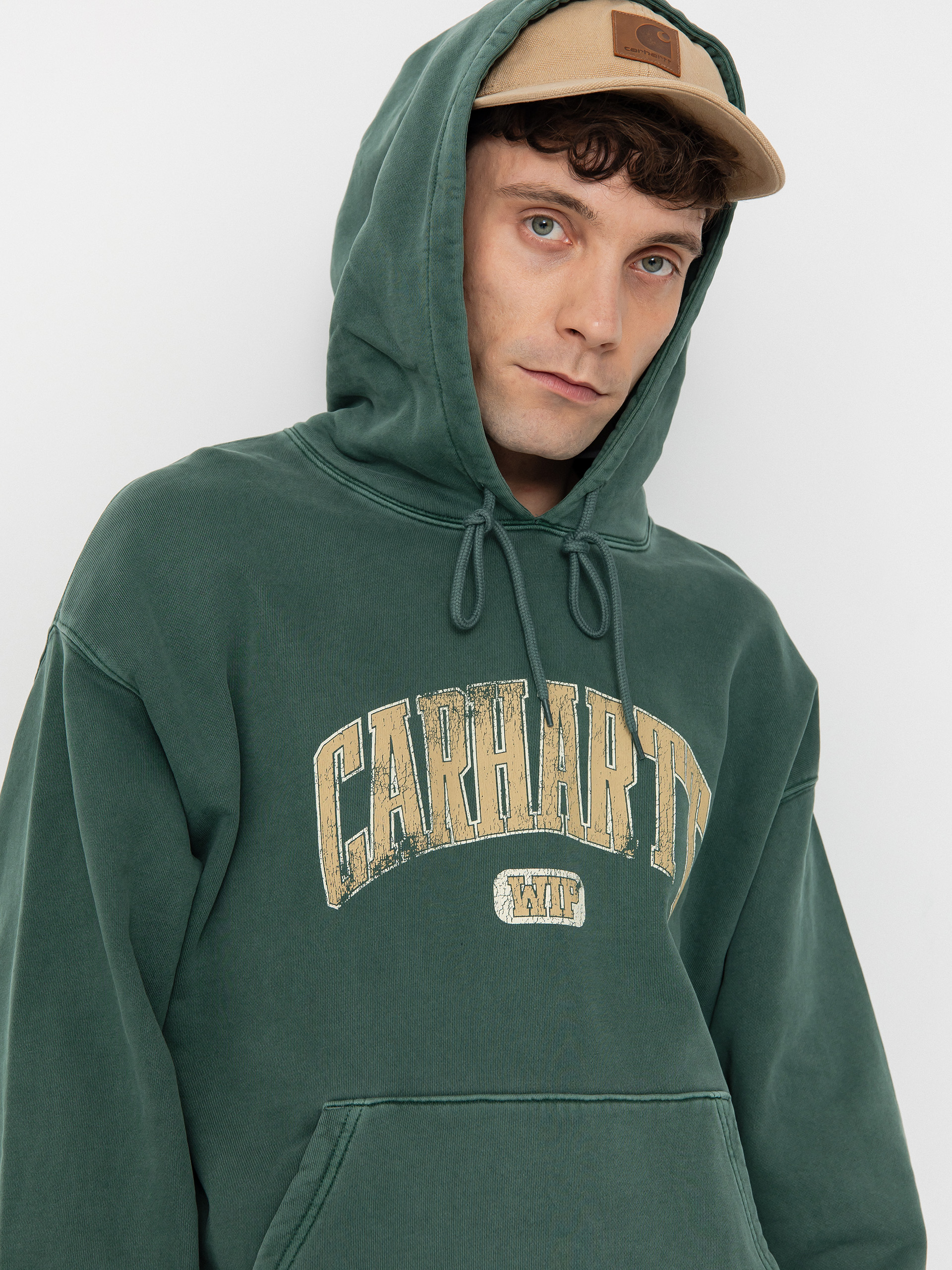 Mikina s kapucňou Carhartt WIP Library HD (conifer)