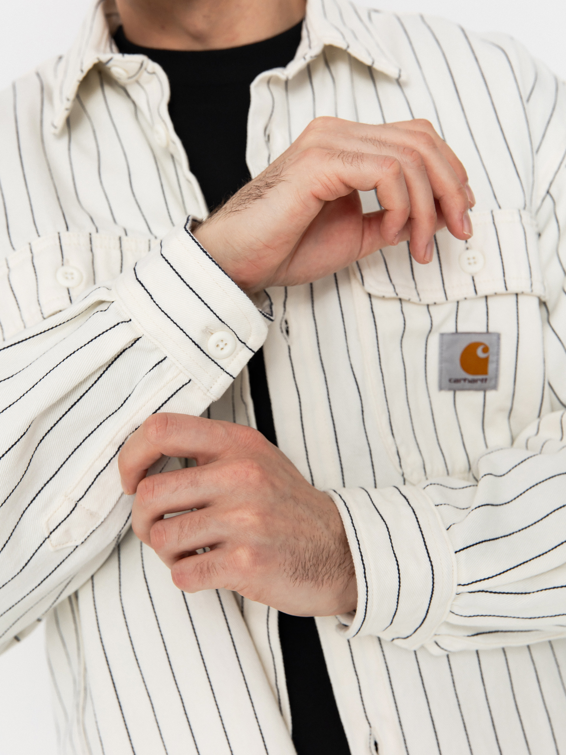 Košeľa Carhartt WIP Hendry (seaton stripe/wax/dark navy)