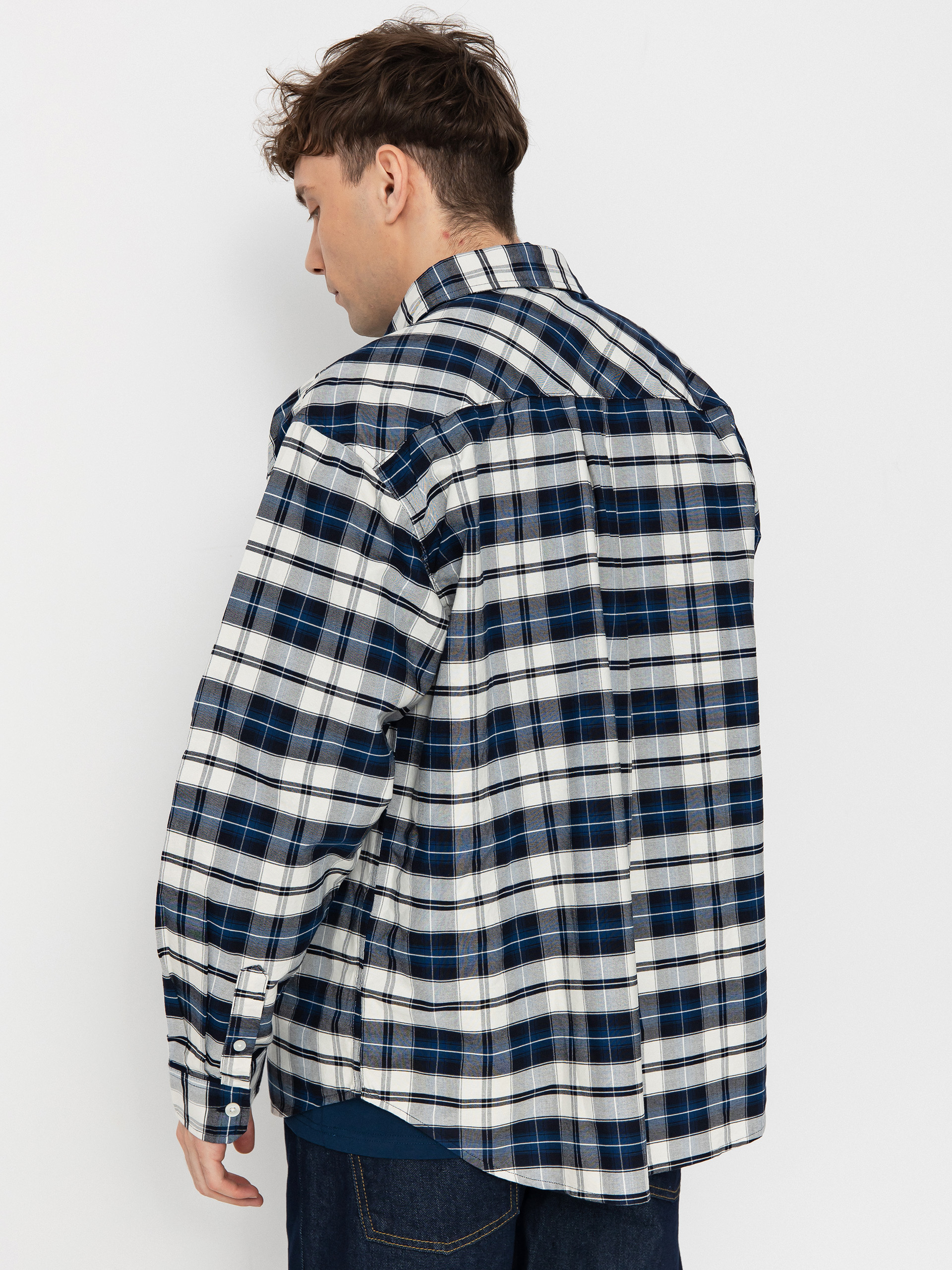 Košeľa Carhartt WIP Tarbell (tarbell check/dark navy/white)