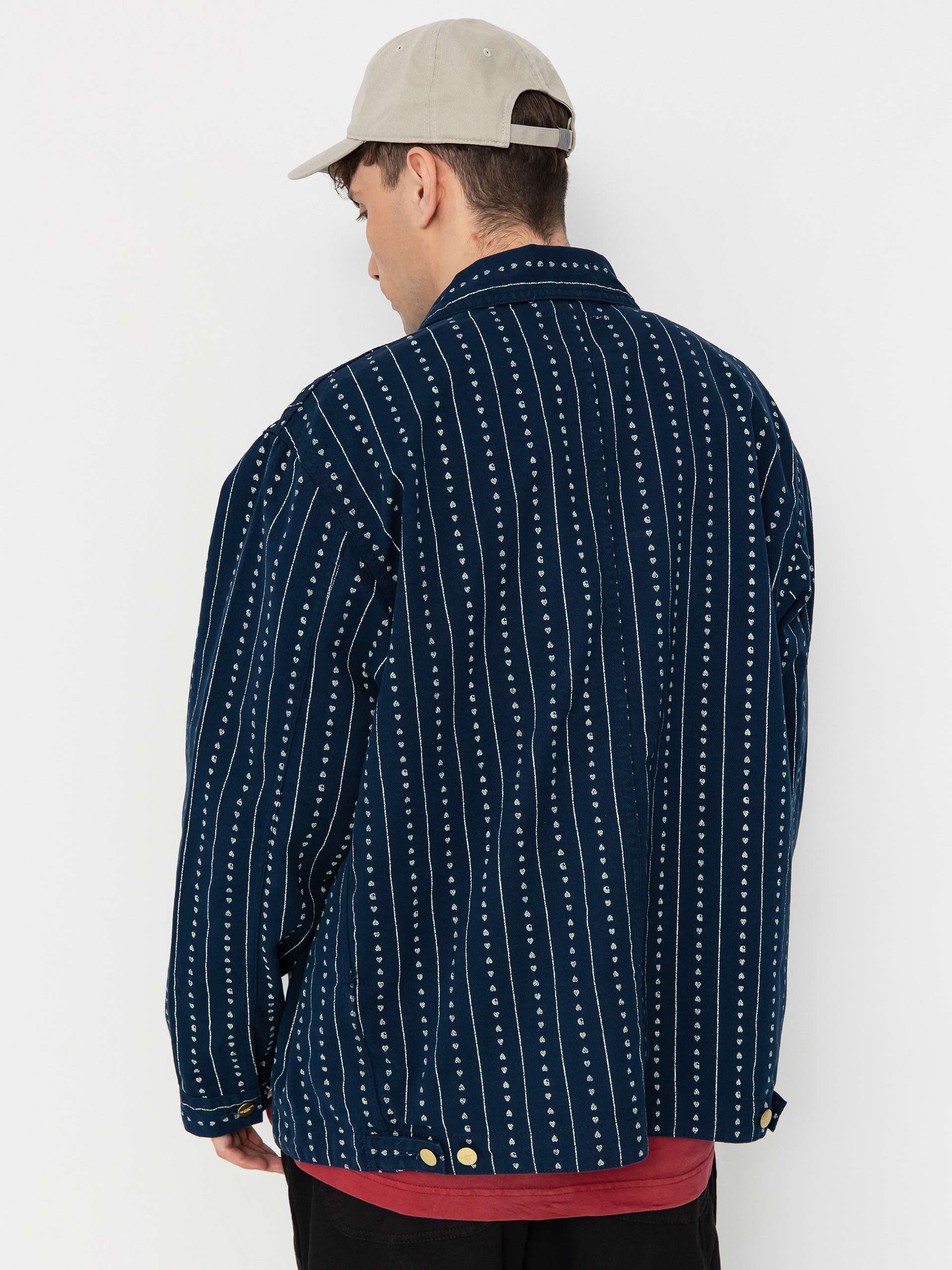 Bunda Carhartt WIP Drewe Chore Coat (heart c pinstripe/ink/natural)