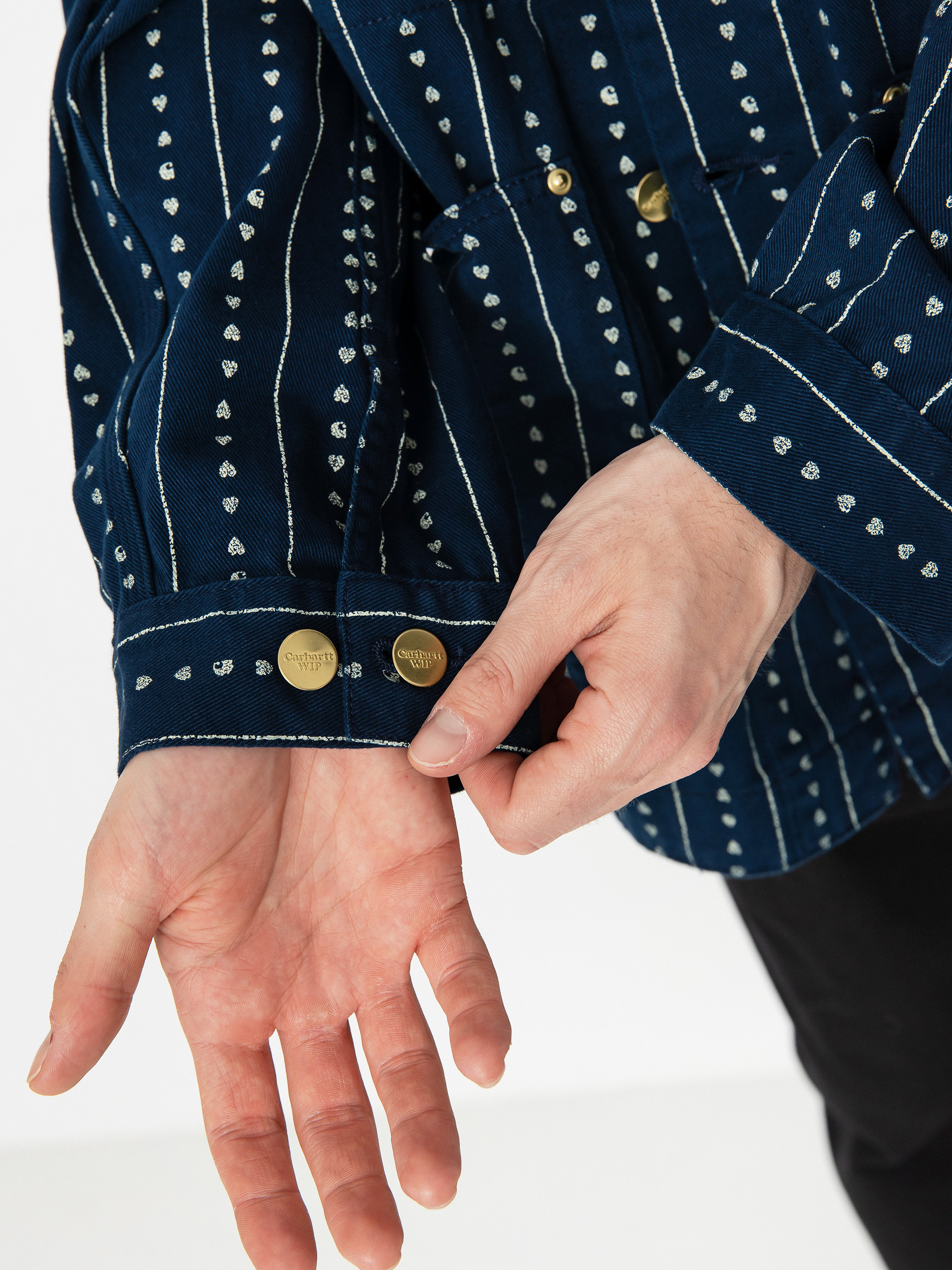 Bunda Carhartt WIP Drewe Chore Coat (heart c pinstripe/ink/natural)