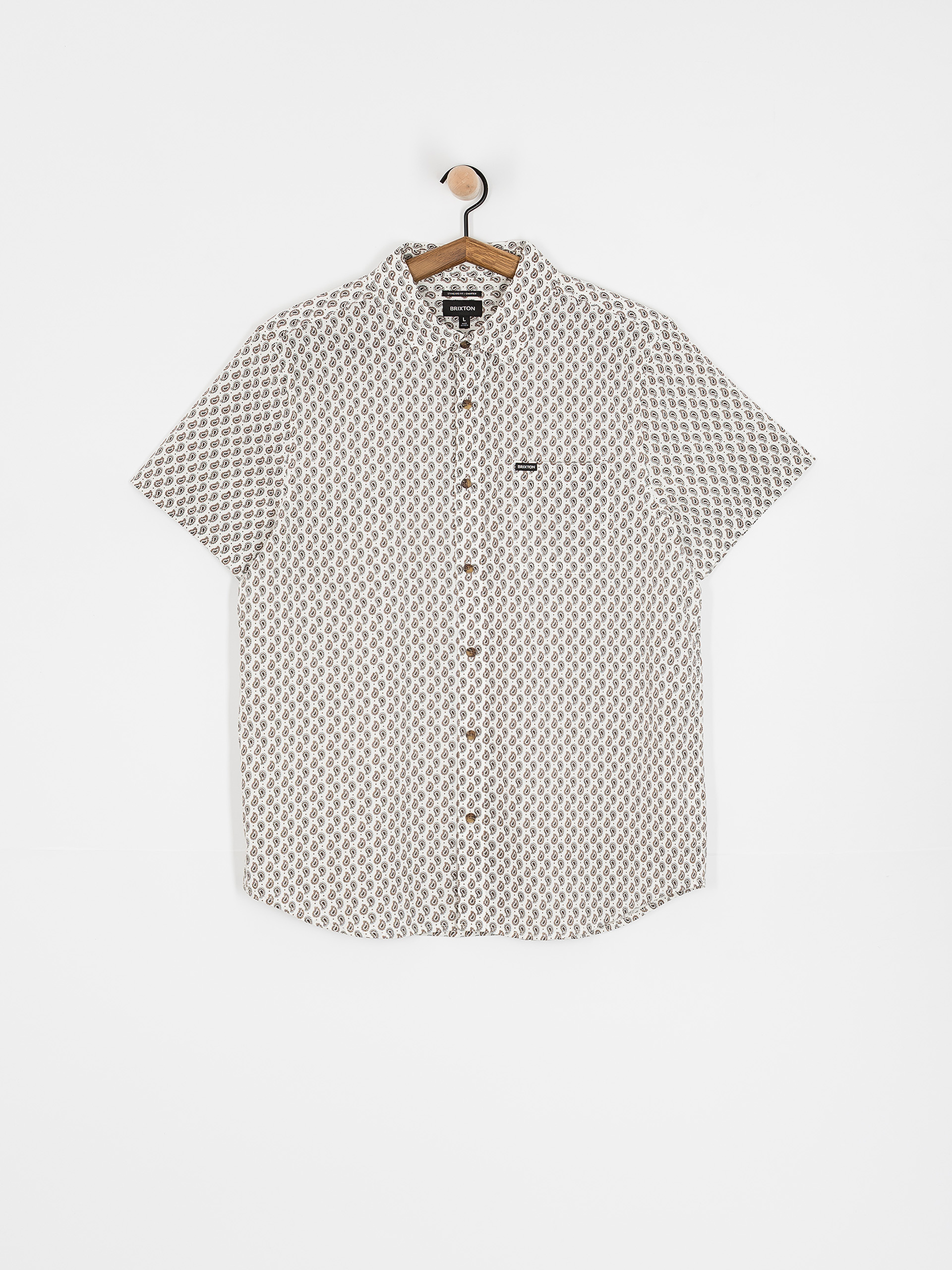 Košeľa Brixton Charter Print (off white/paisley)