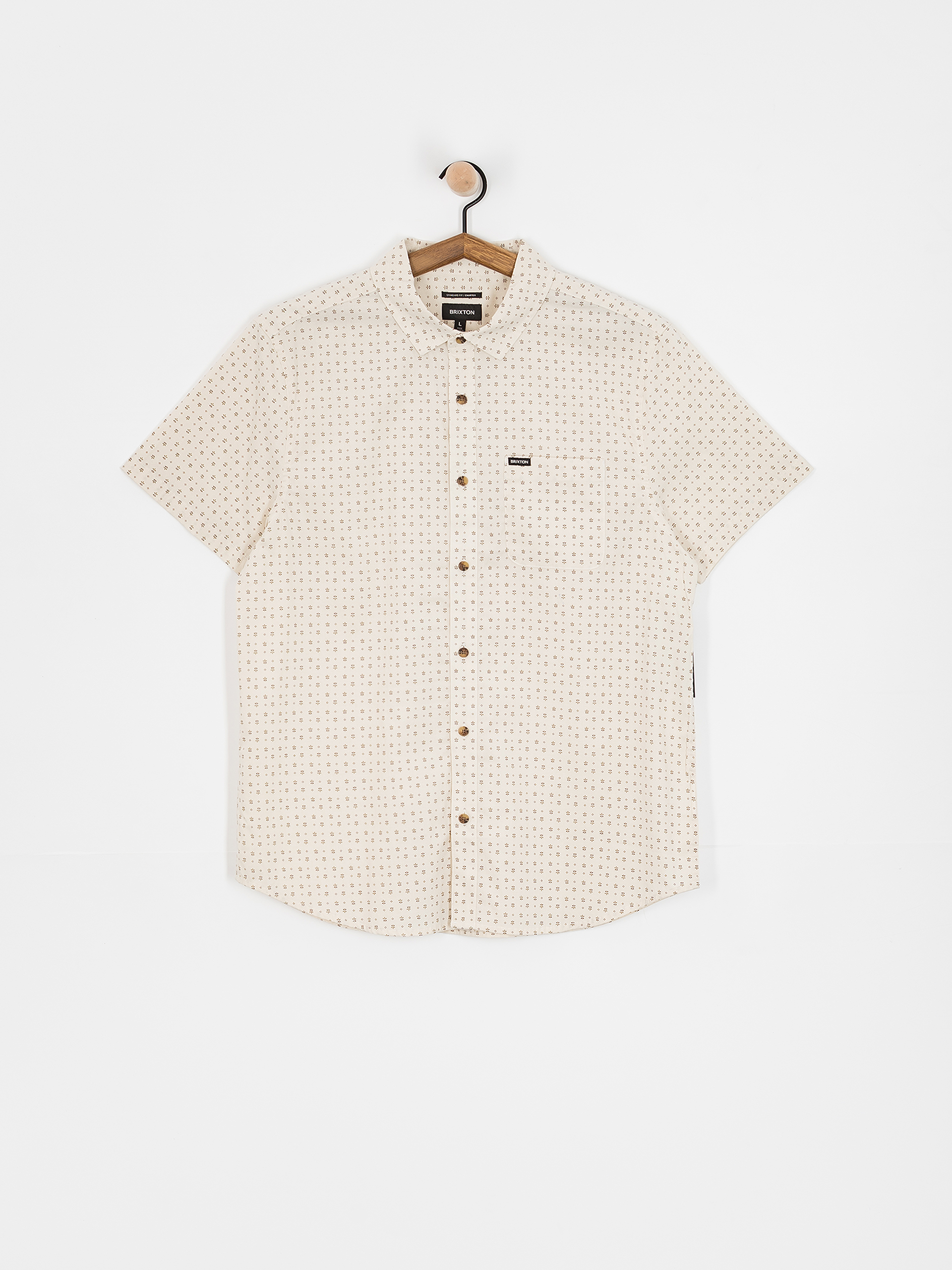 Košeľa Brixton Charter Print (off white/micro floral)