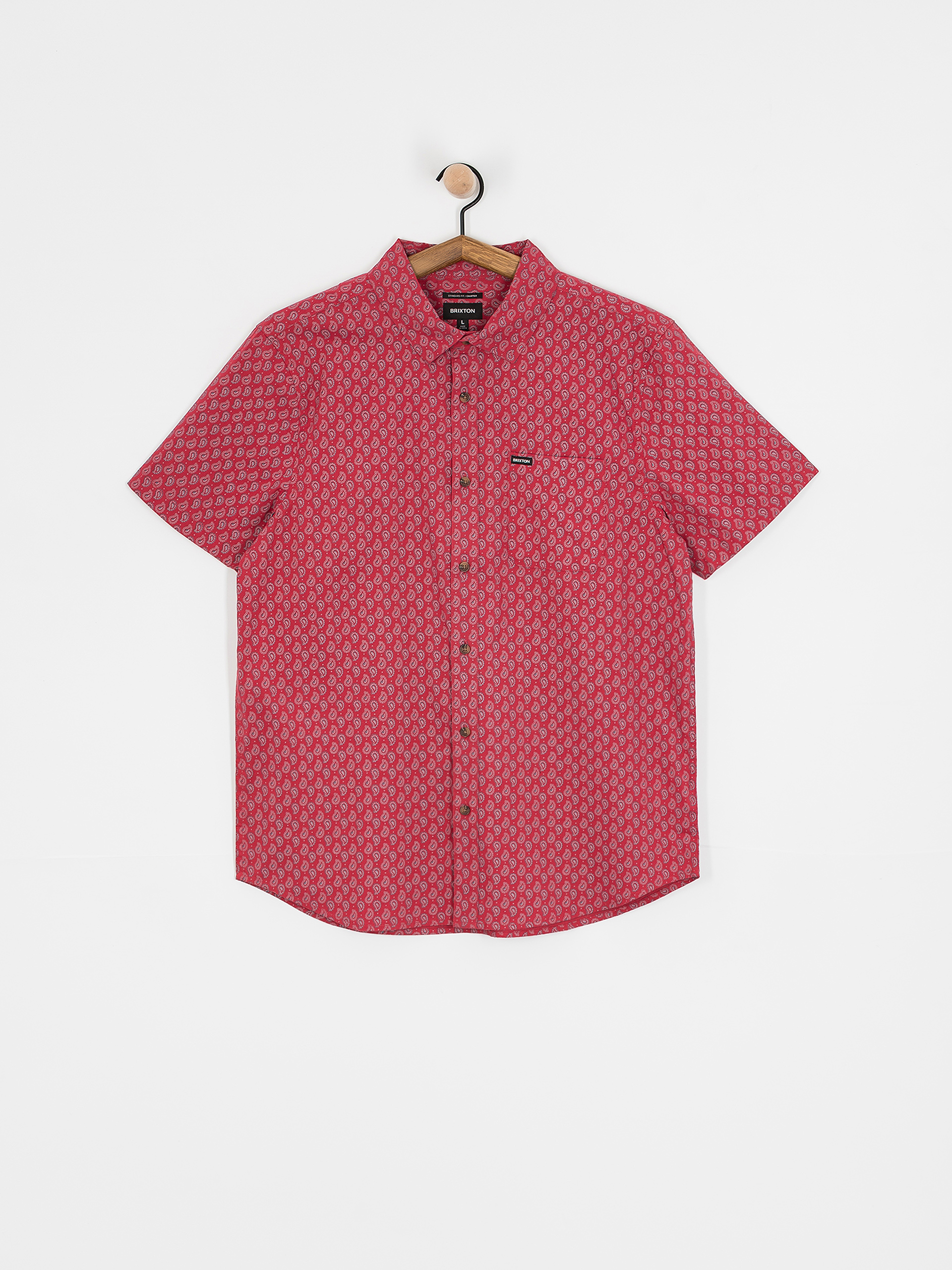 Košeľa Brixton Charter Print (rust red/paisley)