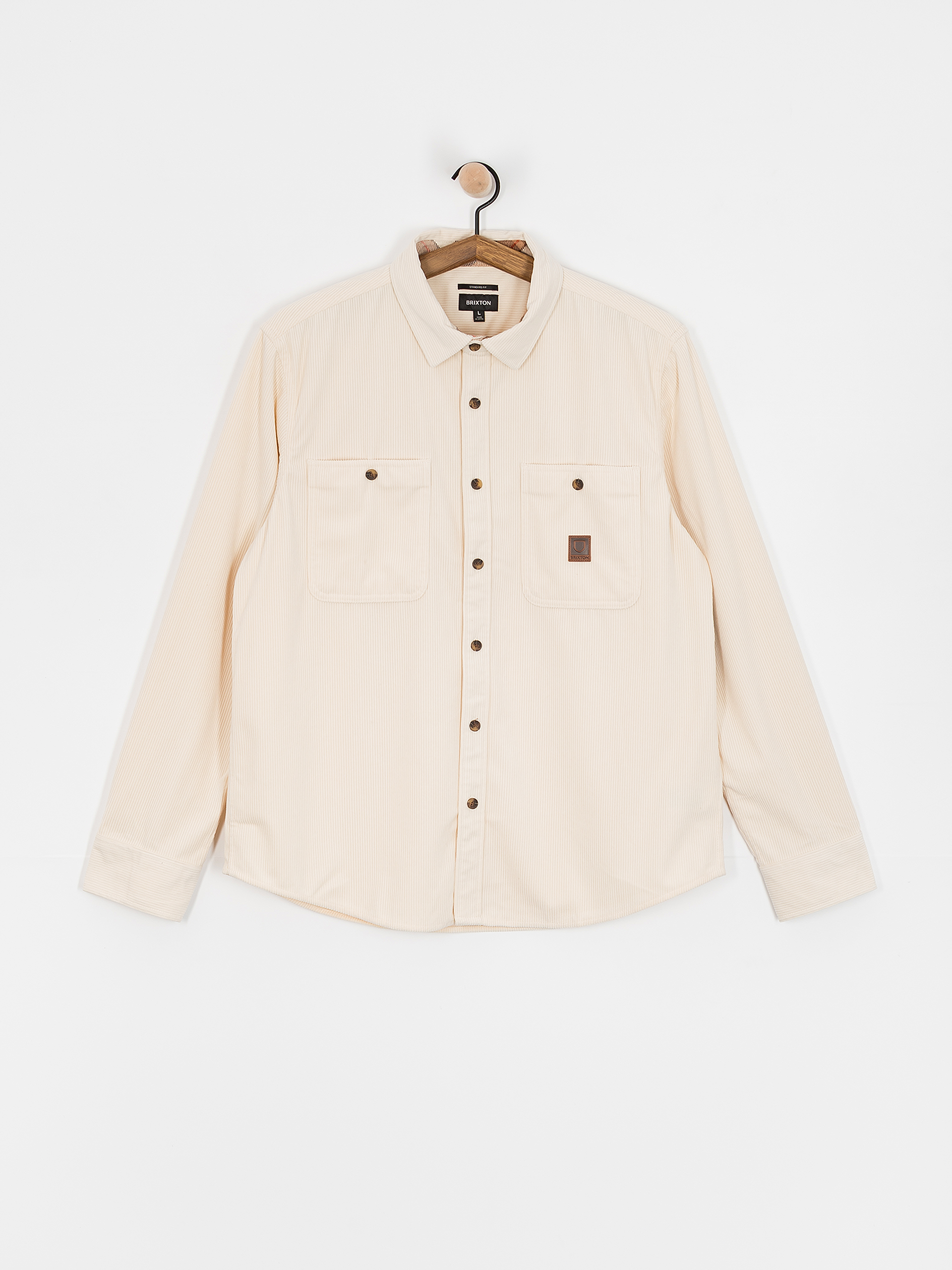 Košeľa Brixton The Field Corduroy Overshirt (whitecap)