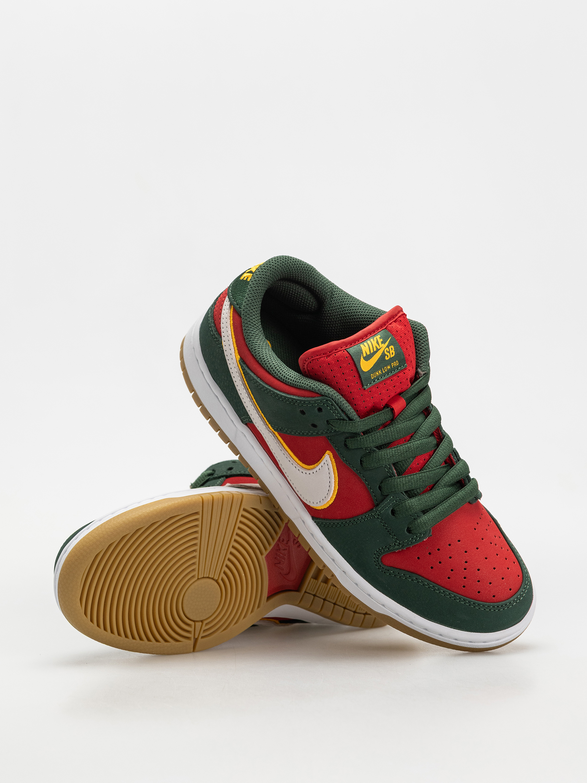 Topánky Nike SB Dunk Low Pro Prm (fir/white university gold fire red)