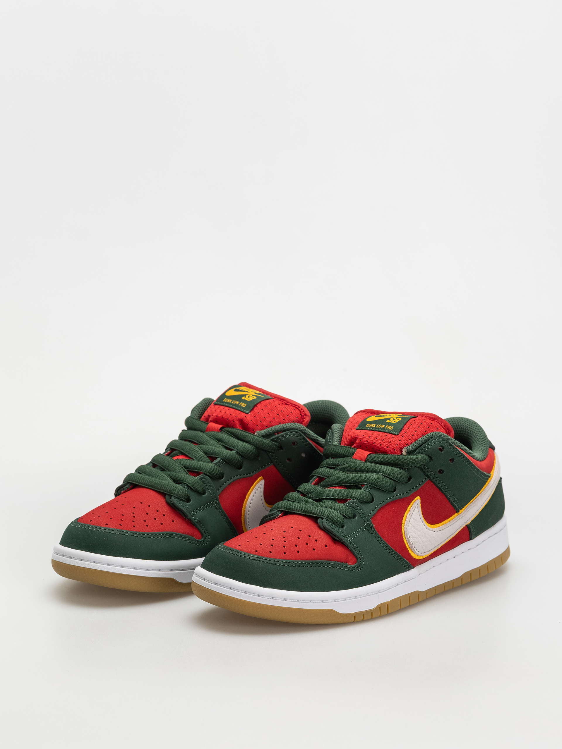 Topánky Nike SB Dunk Low Pro Prm (fir/white university gold fire red)