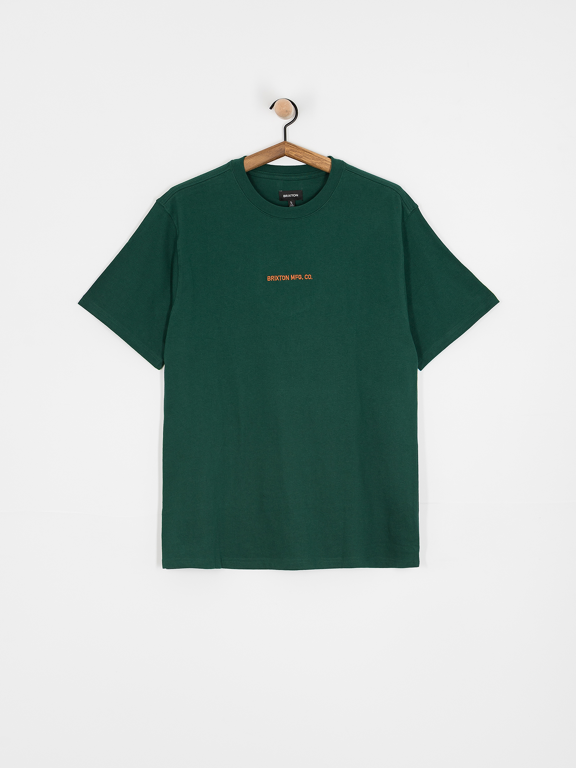 Tričko Brixton Qlty Emb Hw Stt (deep emerald classic wash)
