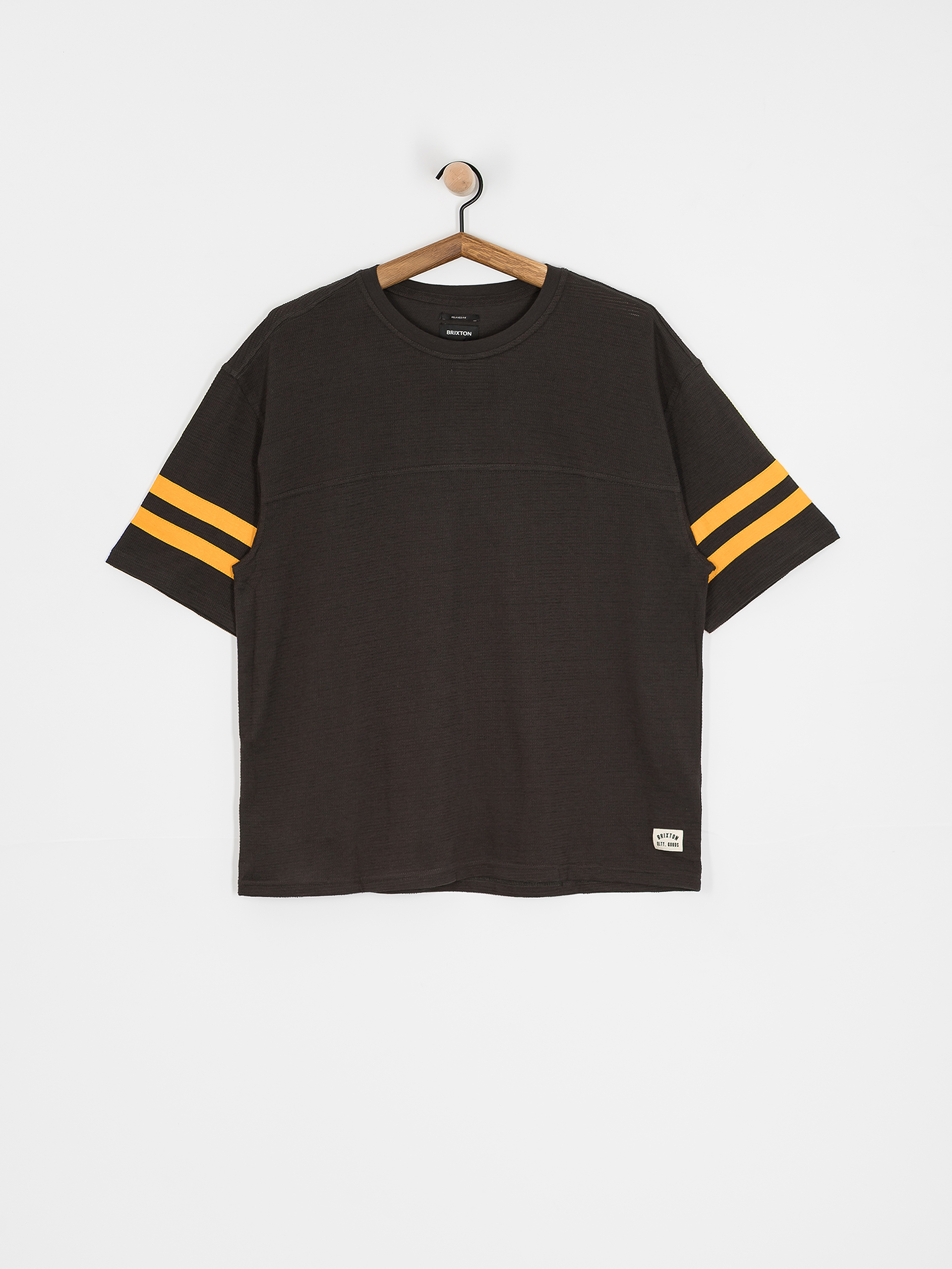 Tričko Brixton Vintage Football Mesh Jersey (washed black/ray flower)