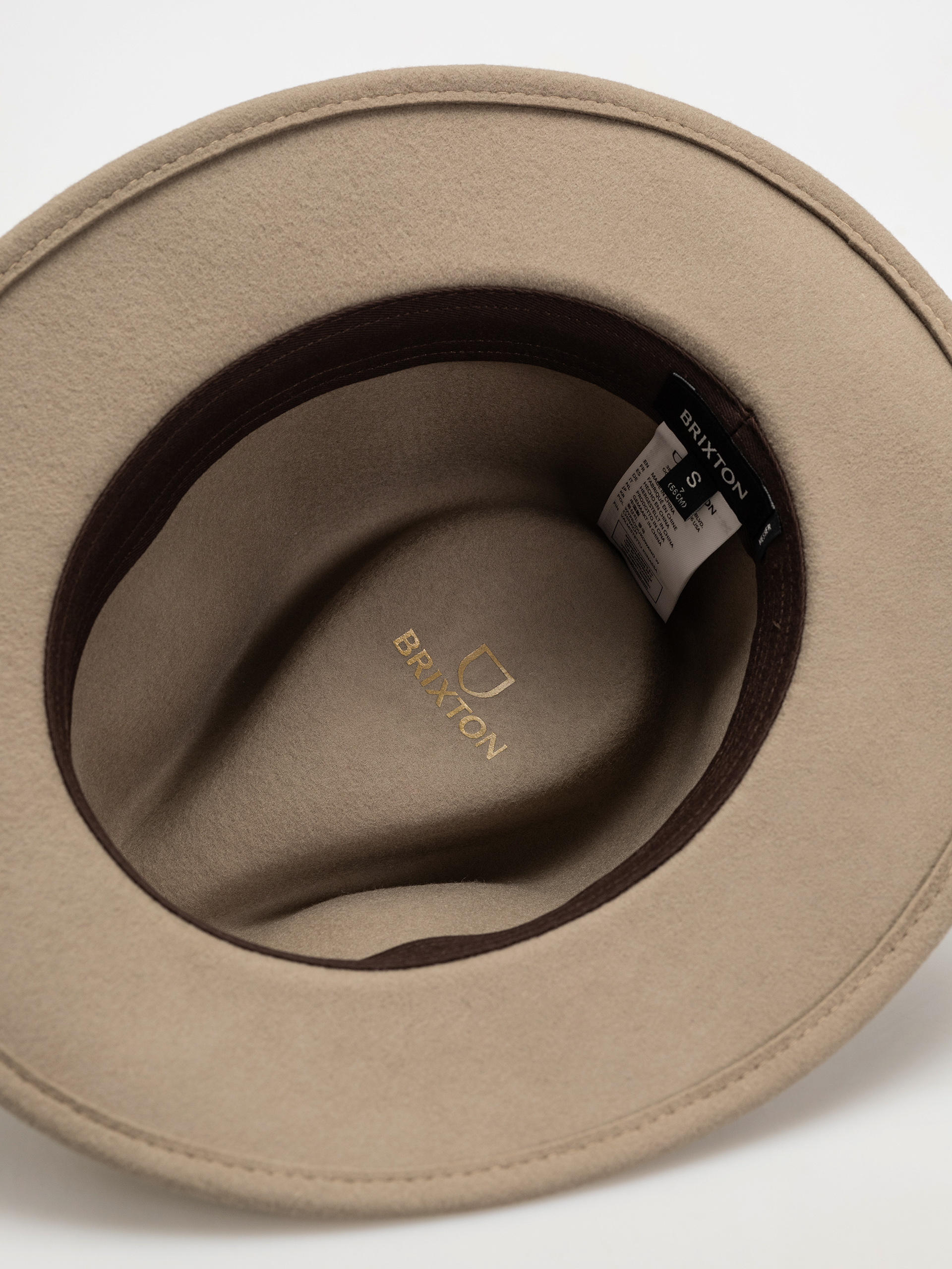Klobúk Brixton Messer Packable Fedora (timberwolf/light brown)