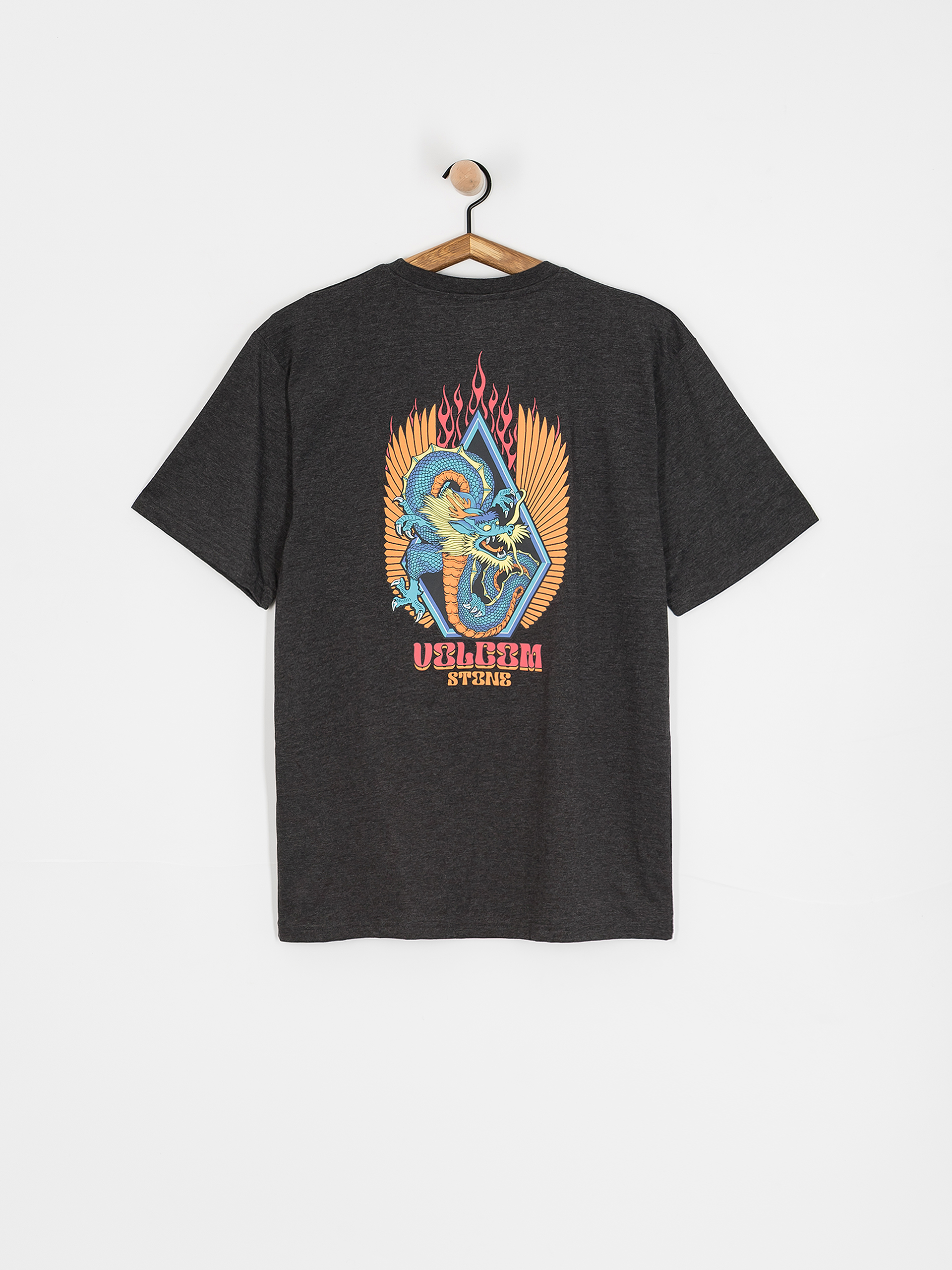 Tričko Volcom Draggin Stone Hth (heather black)