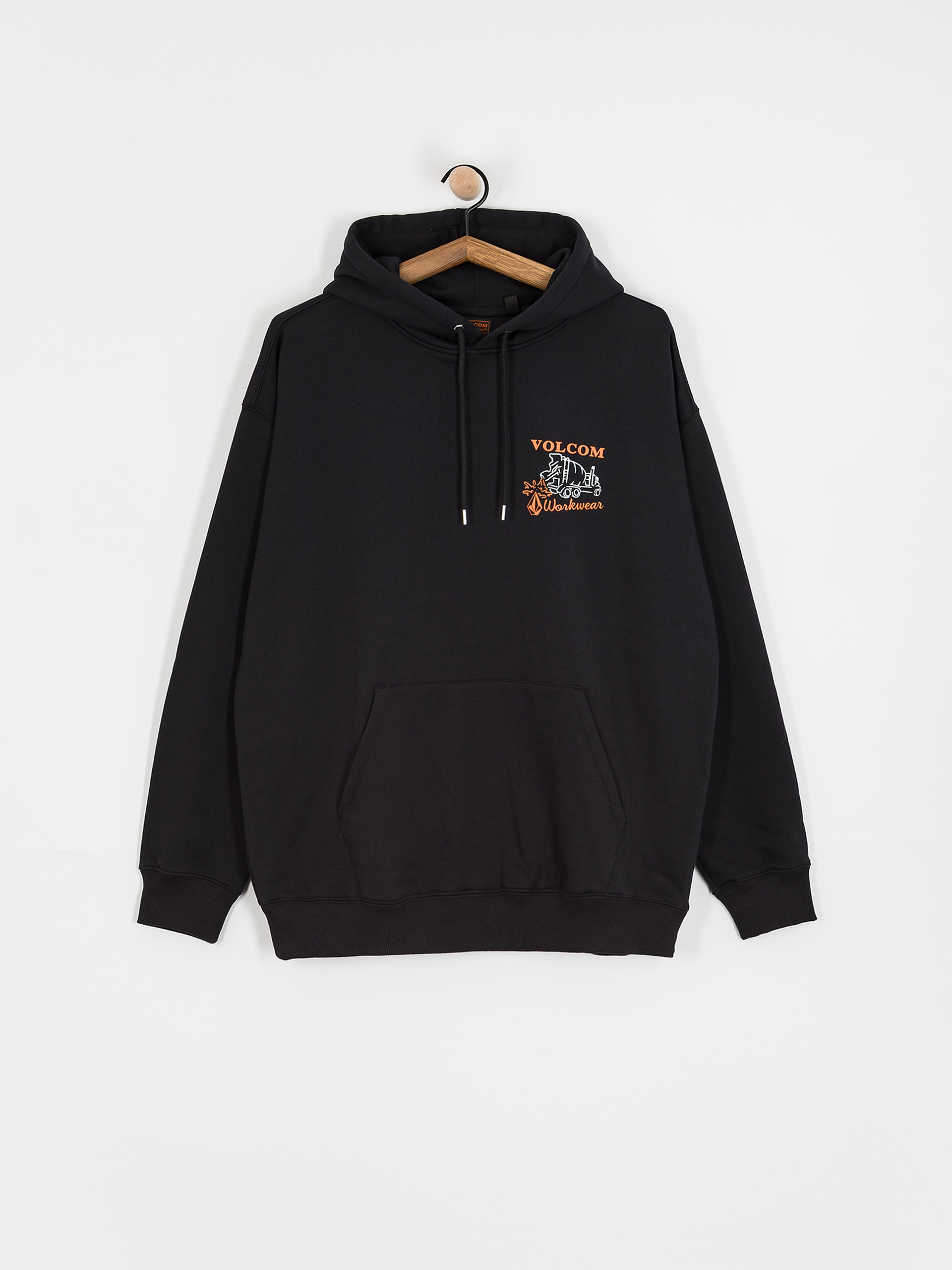 Mikina s kapucňou Volcom Pour Choices HD (black)