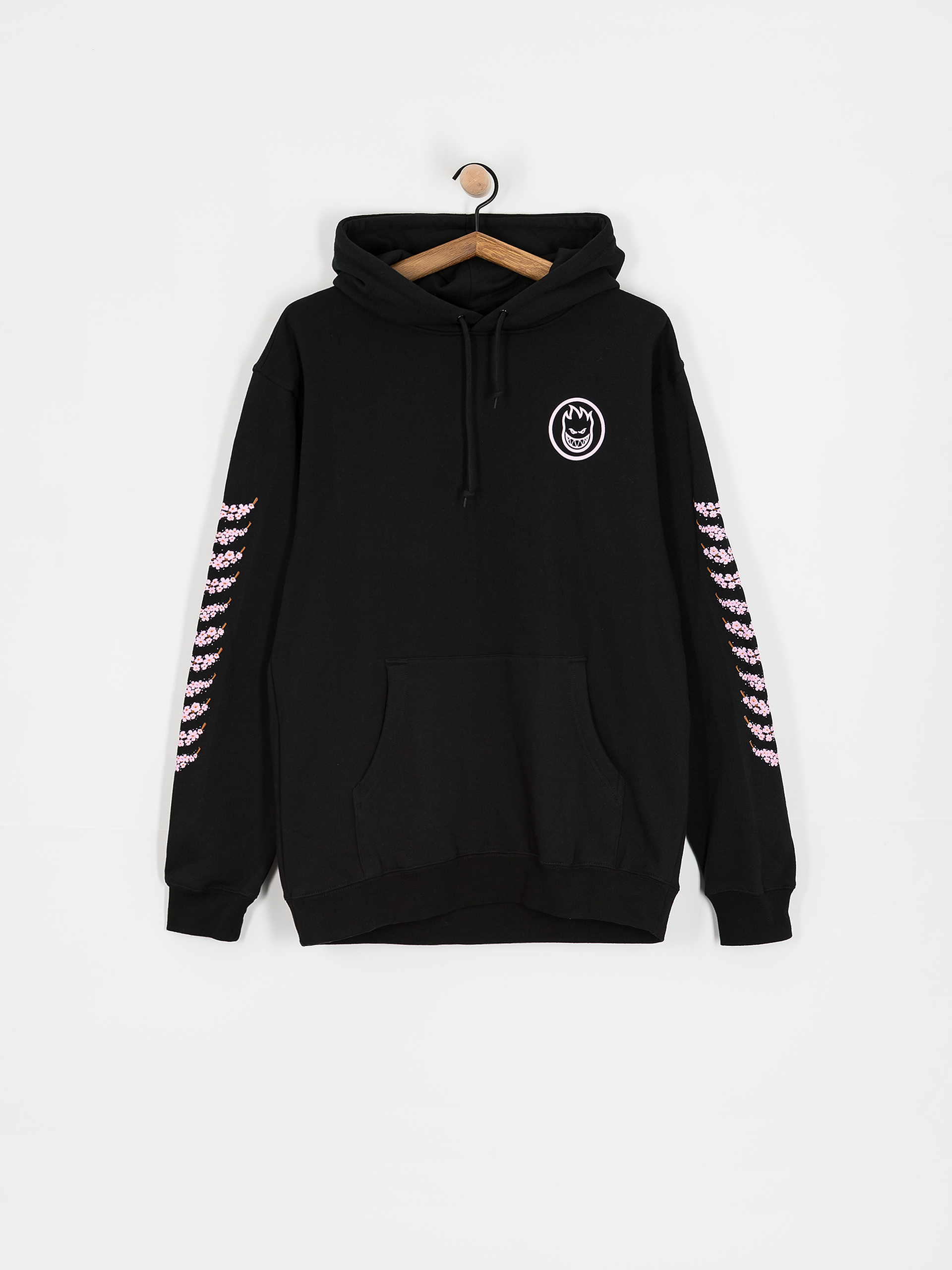 Mikina s kapucňou Spitfire Cherry Bloosom HD (black)