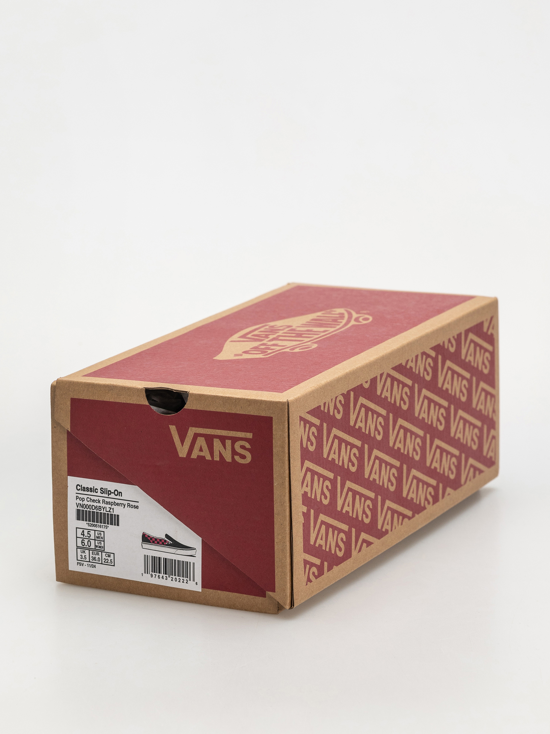 Topánky Vans Classic Slip On (pop check raspberry rose)