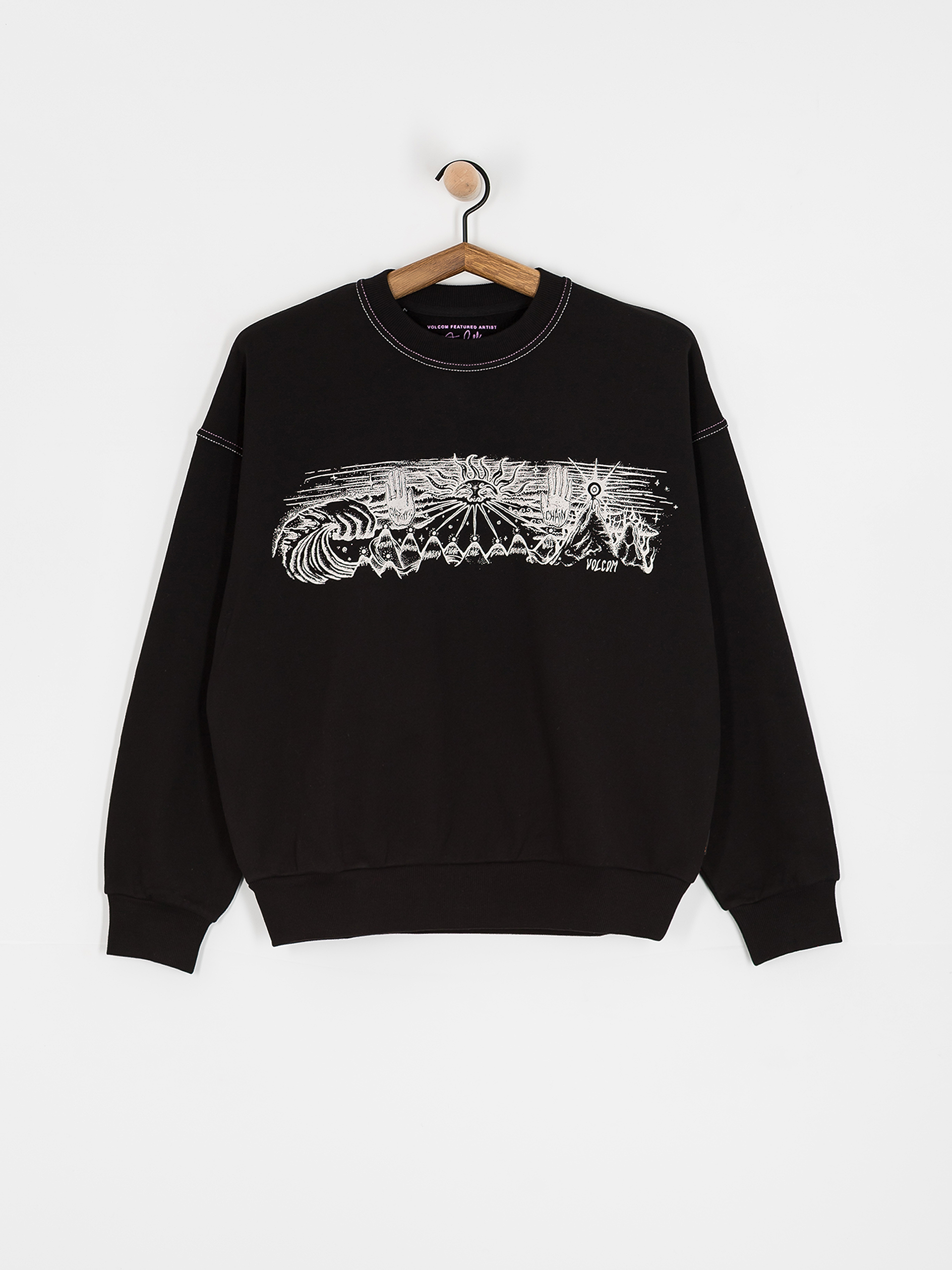 Mikina Volcom Fa Alix Crew Wmn (black)