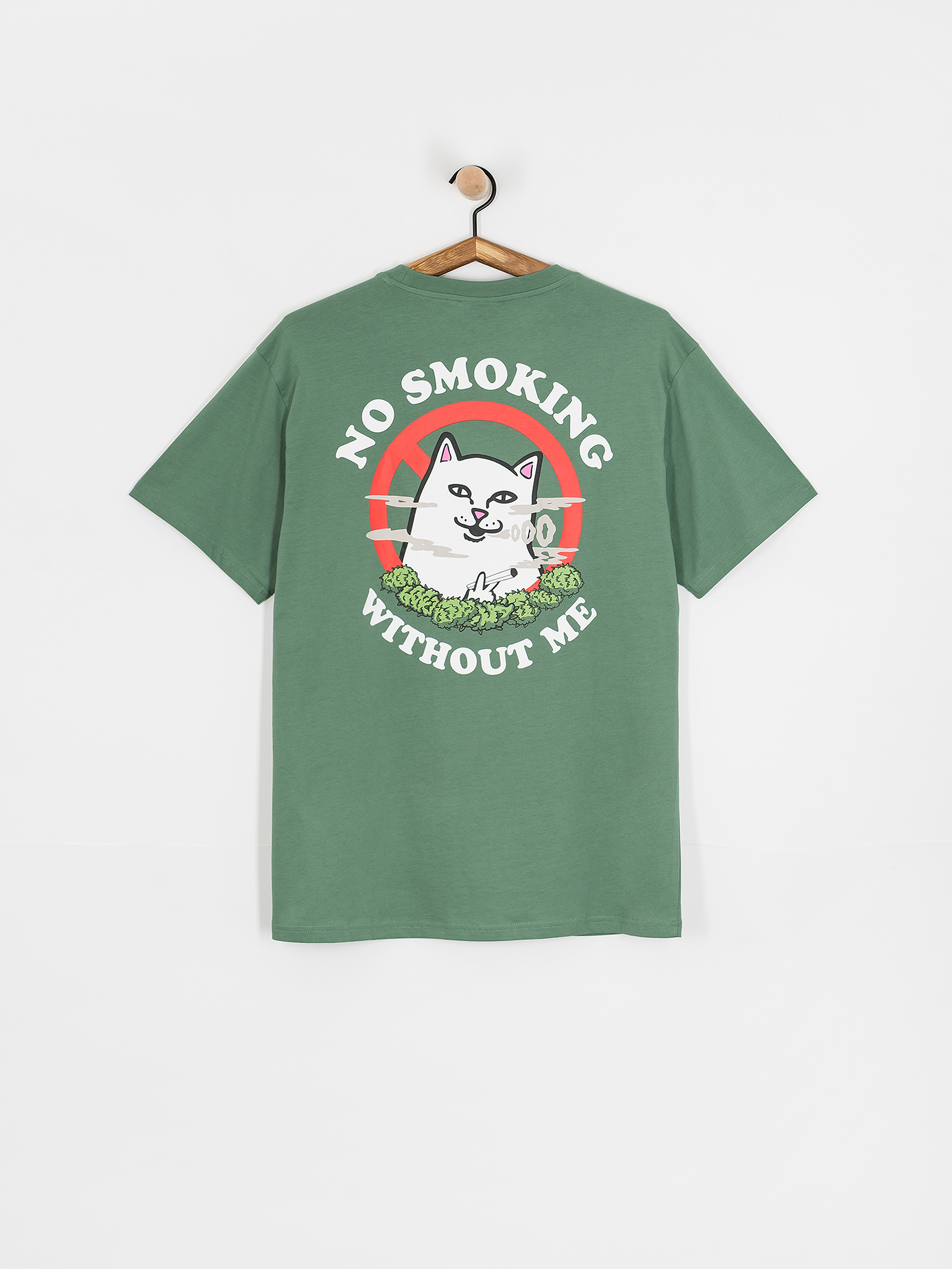 Tričko RipNDip No Smoking (light olive)