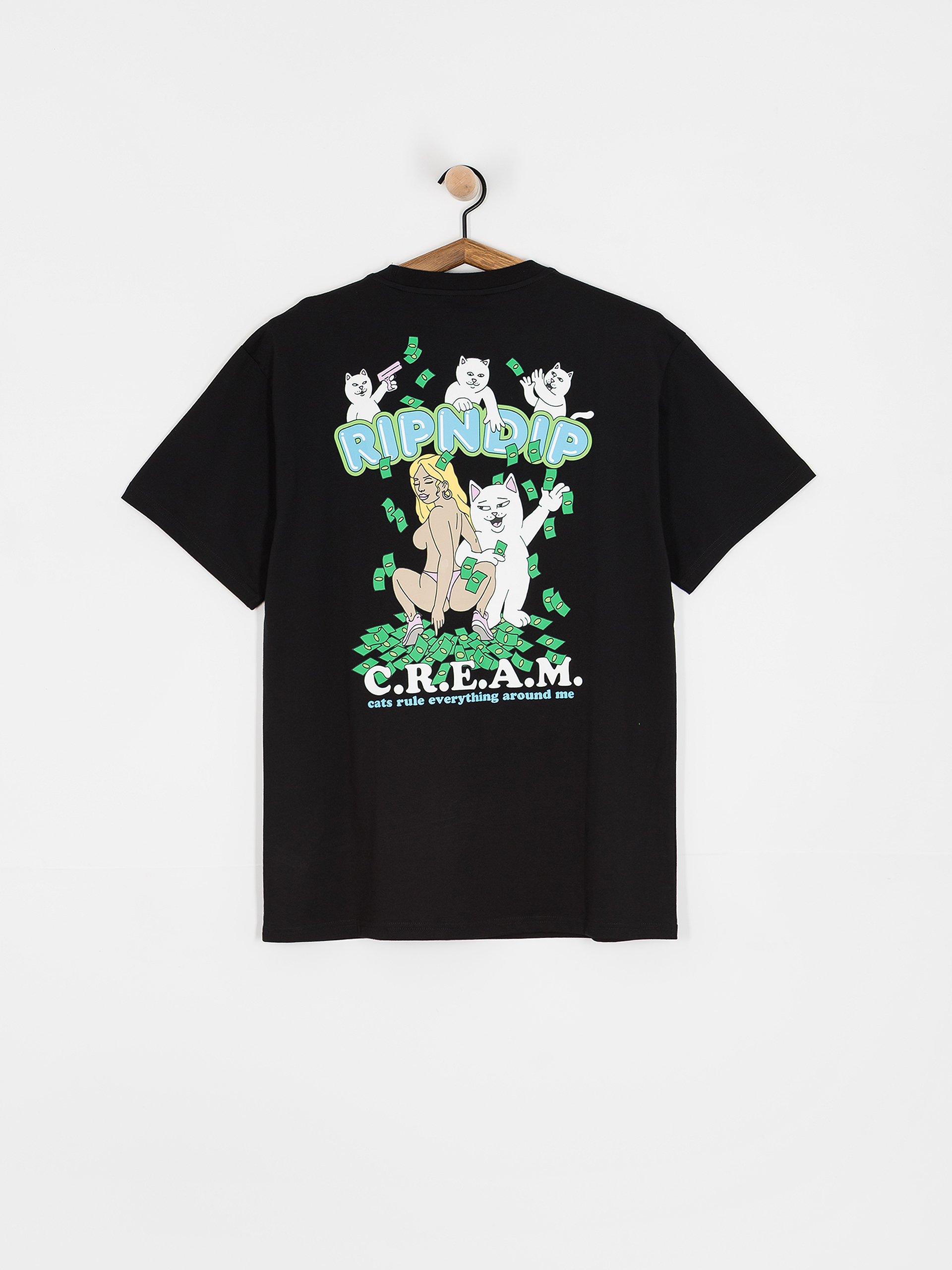 Tričko RipNDip Club Cream (black)