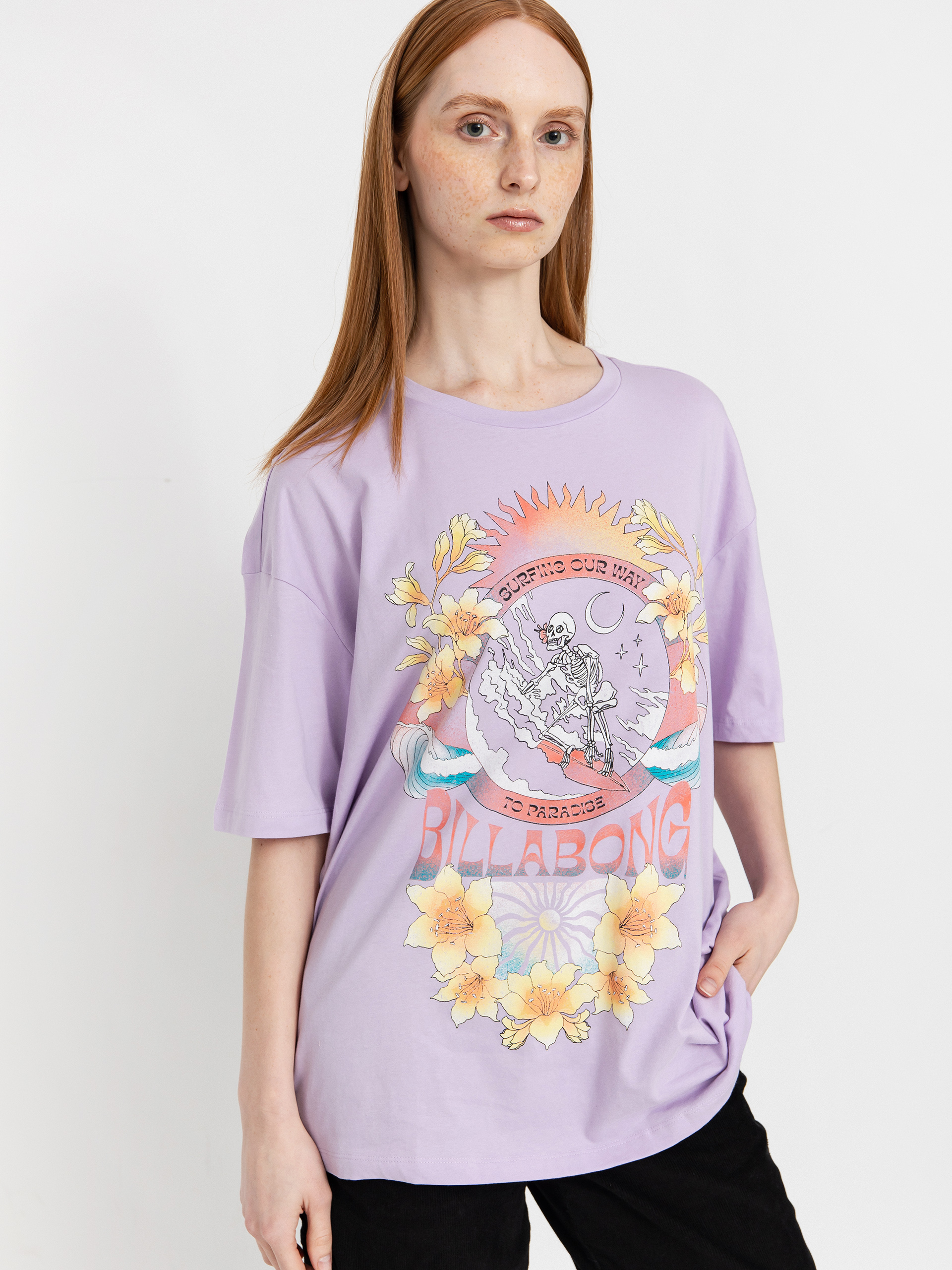 Tričko Billabong Goes Around Here Wmn (peaceful lilac)