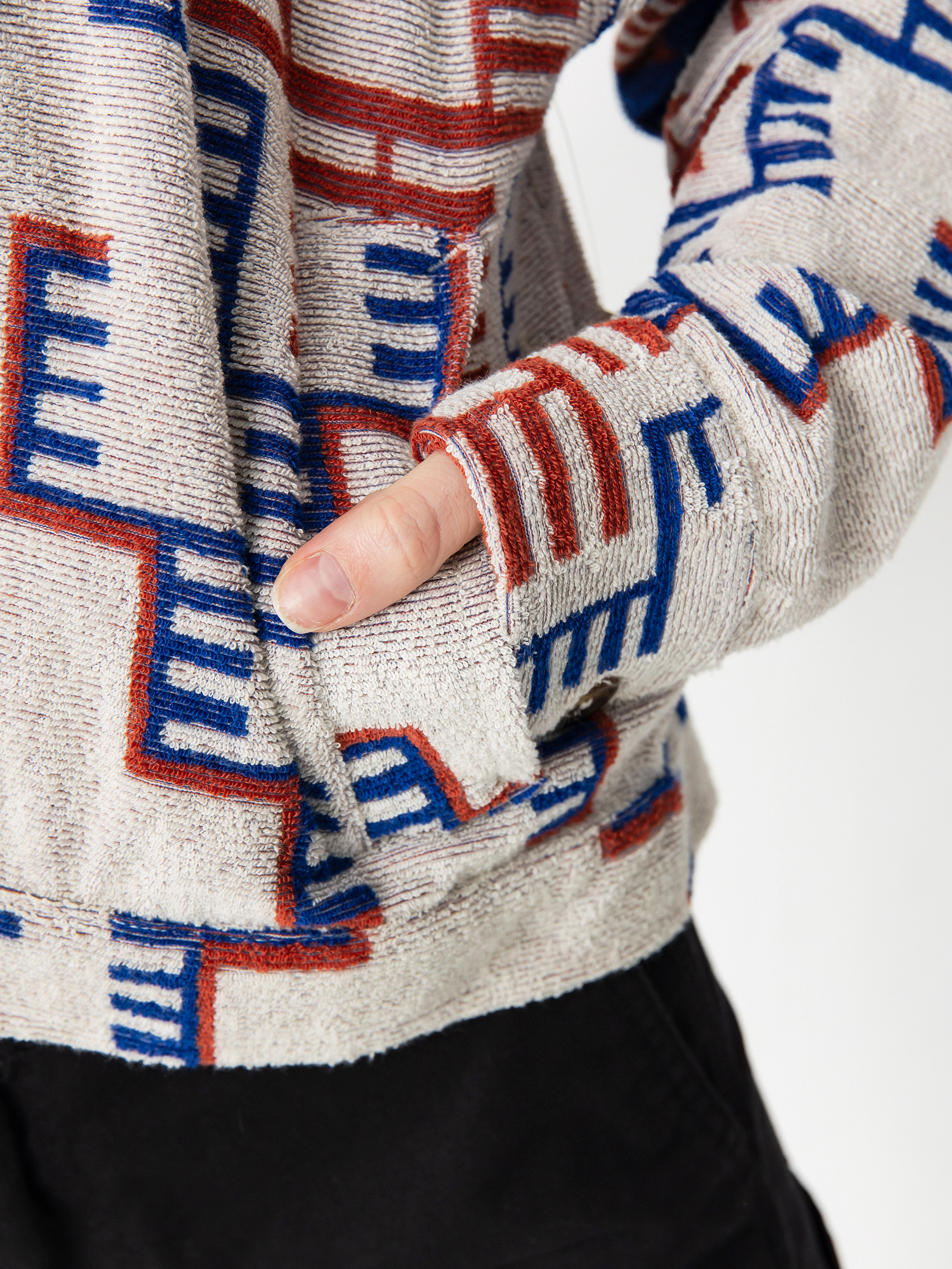 Bunda Brixton Trail Terry Cloth Trucker Wmn (electronic indigo pattern)