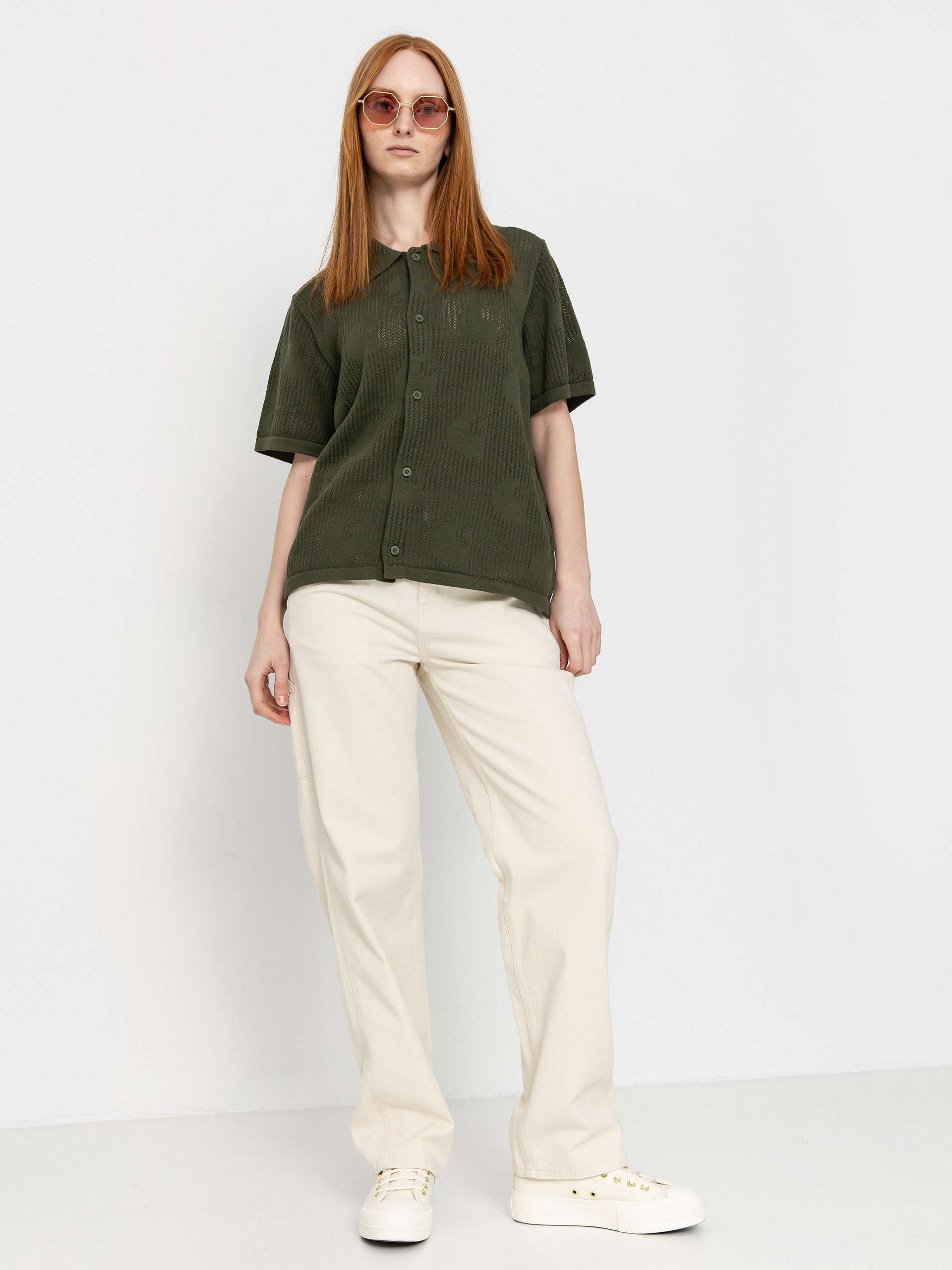 Košeľa Carhartt WIP Temple Knit Wmn (dollar green)