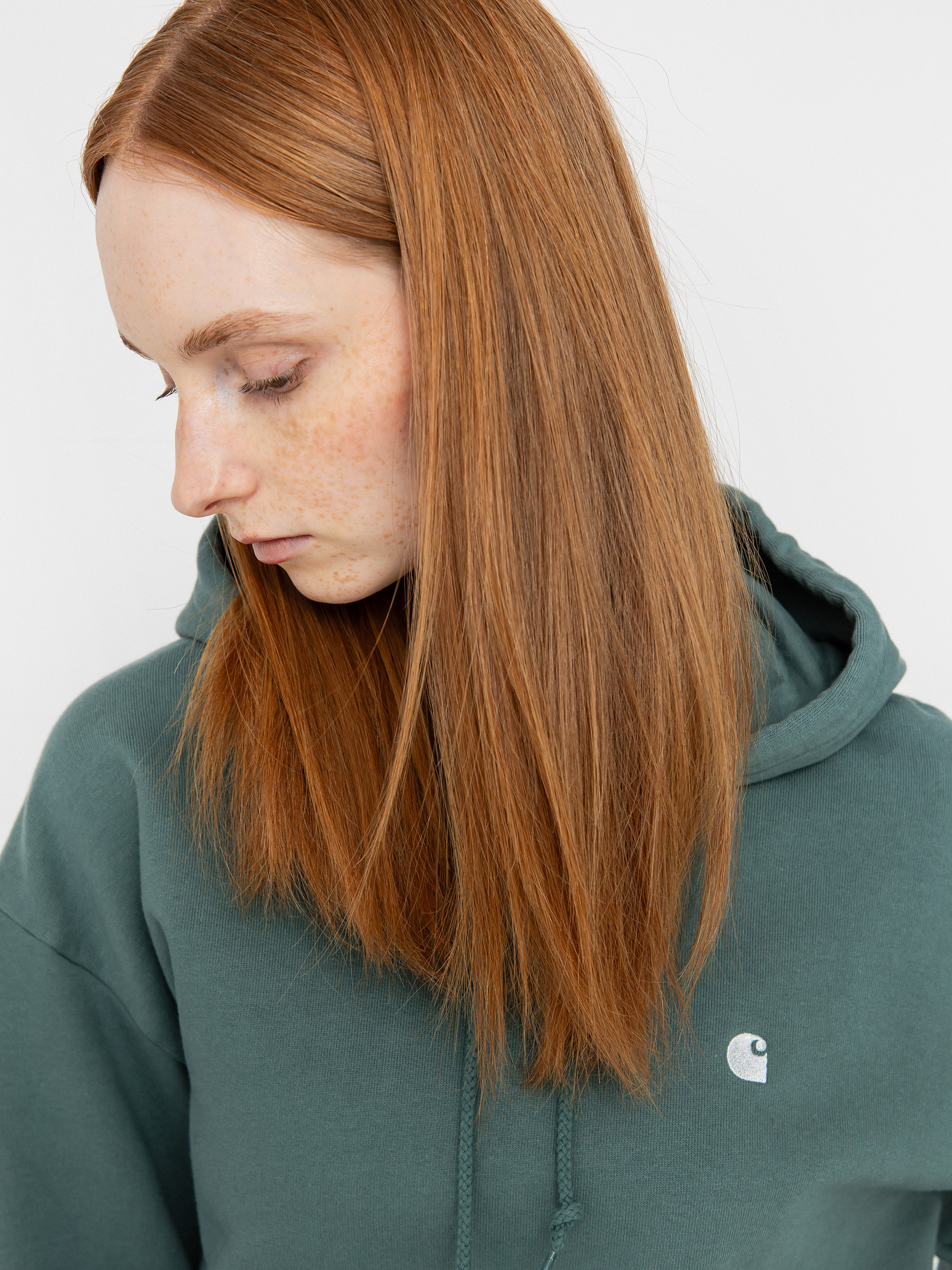 Mikina s kapucňou Carhartt WIP Casey HD Wmn (silver pine/silver)