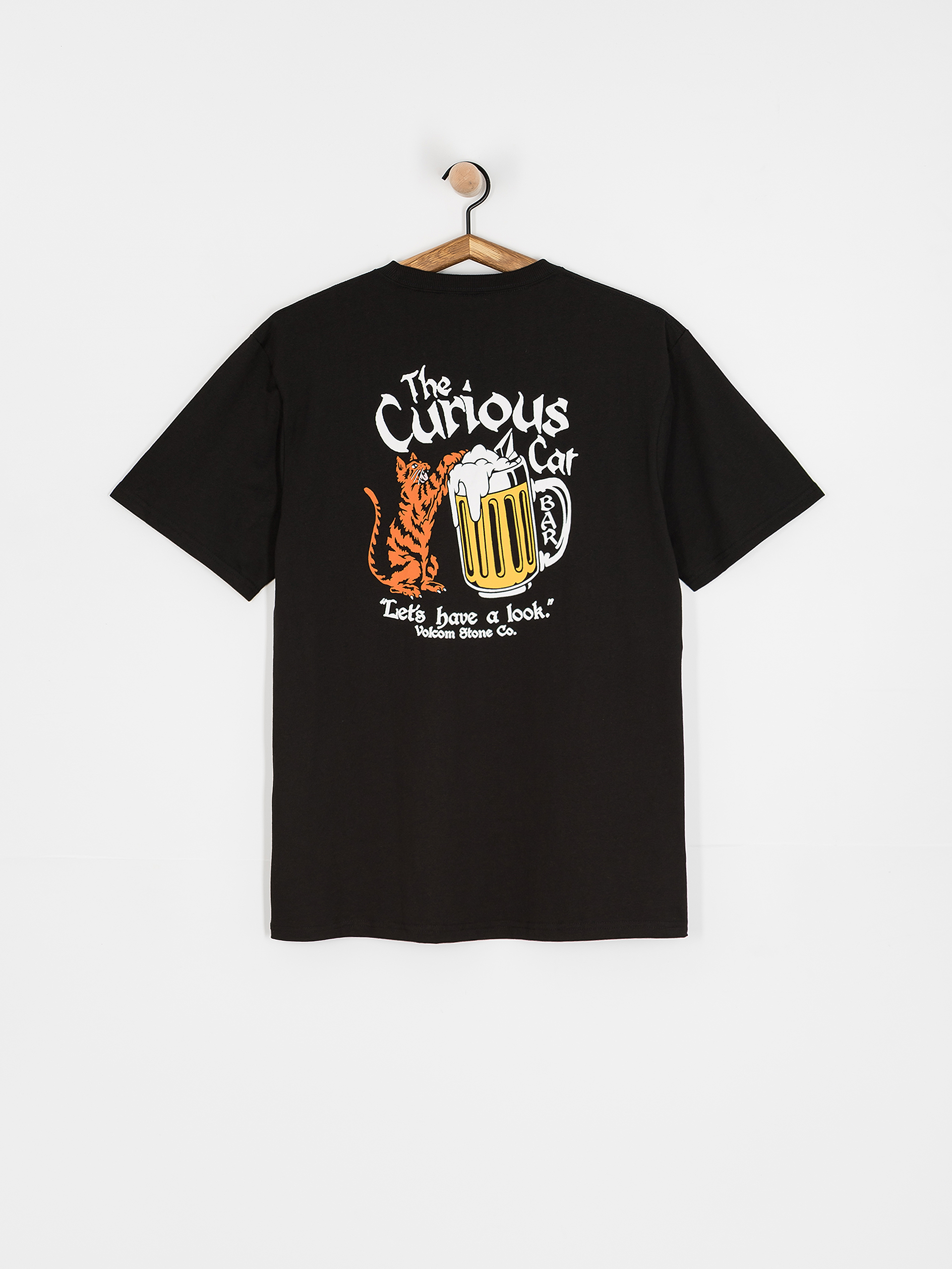 Tričko Volcom Curious Cat (black)