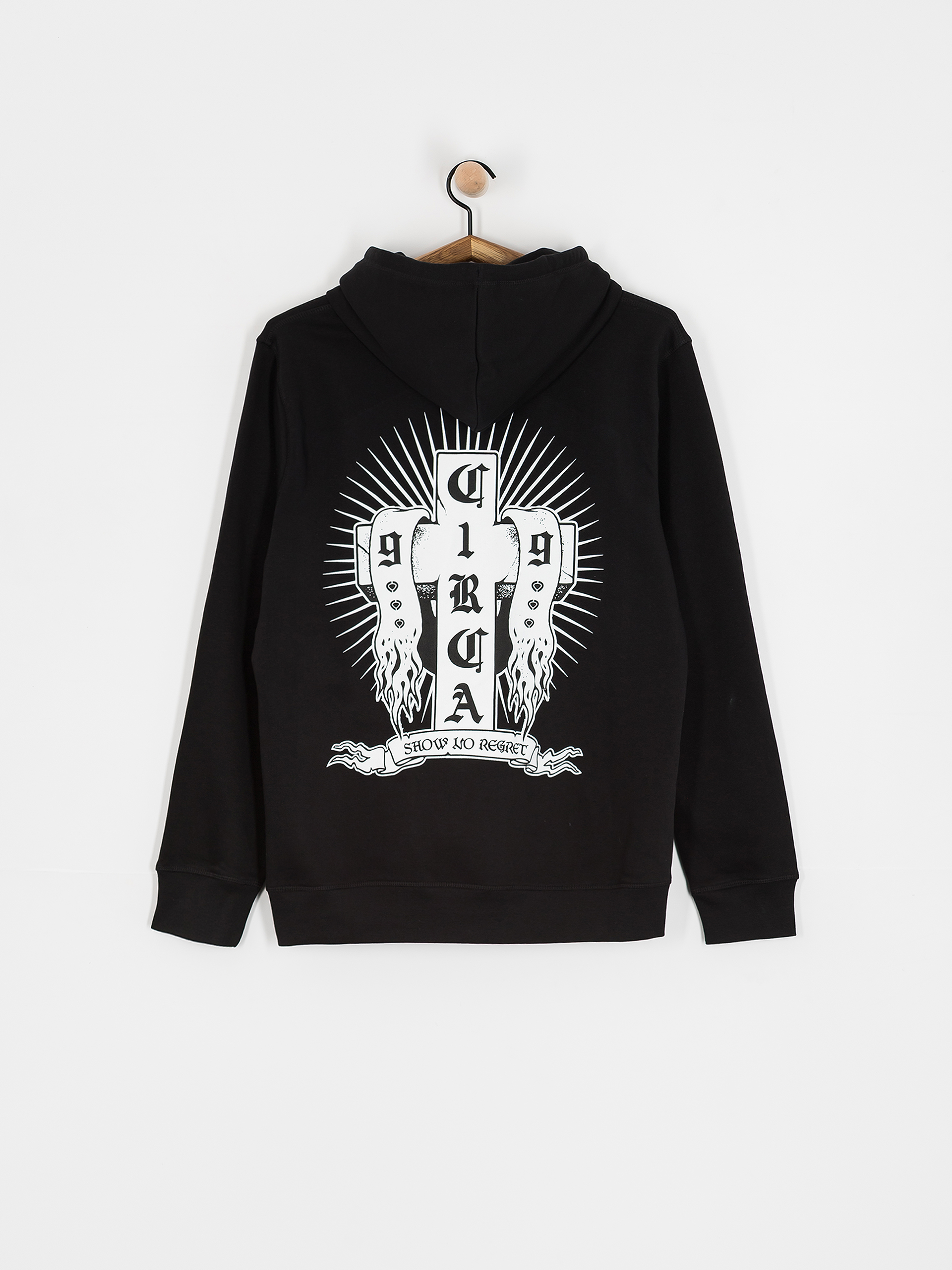 Mikina s kapucňou Circa No Regret HD (black)
