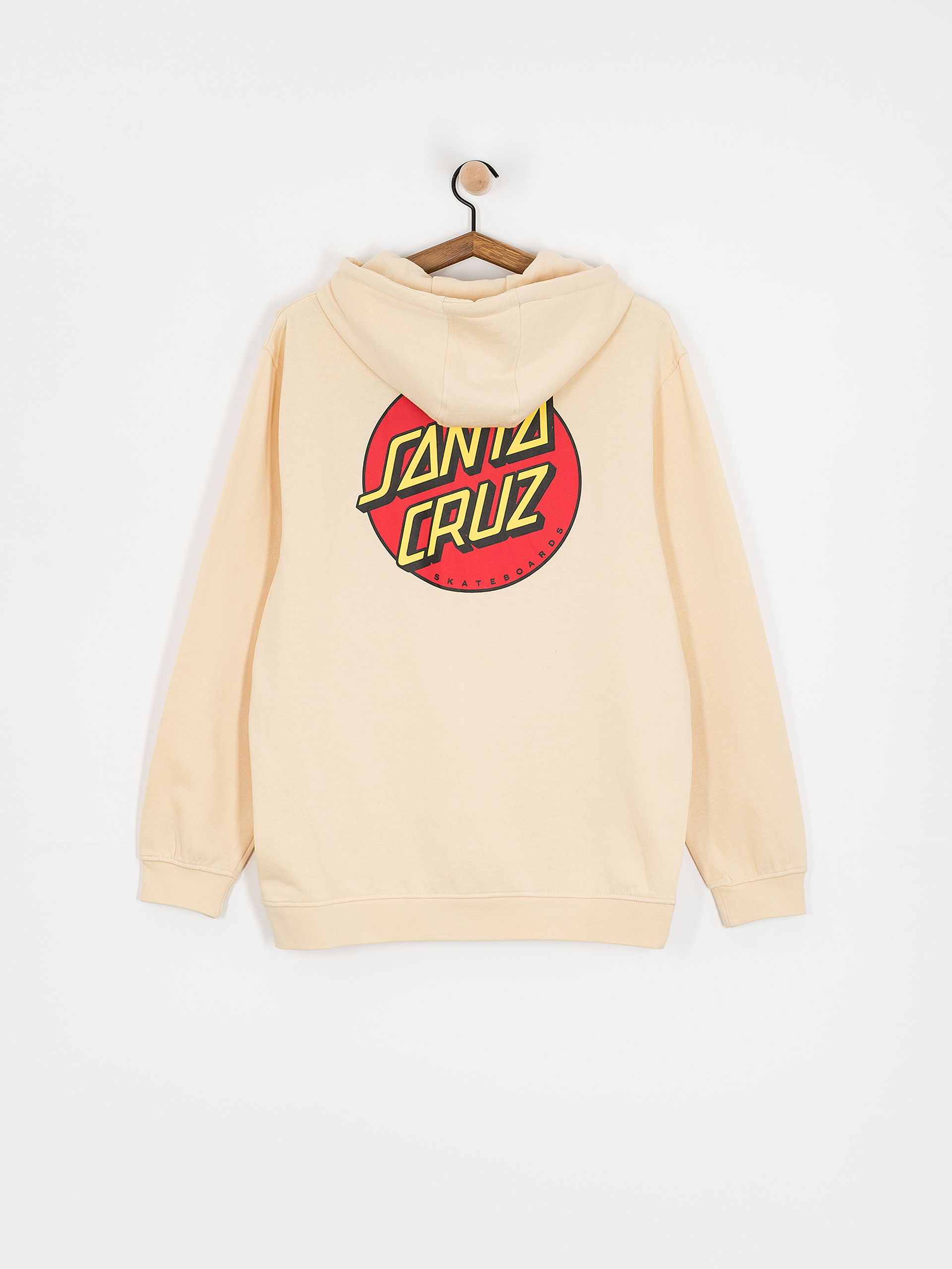Mikina s kapucňou Santa Cruz Classic Dot Chest HD (blond wood)
